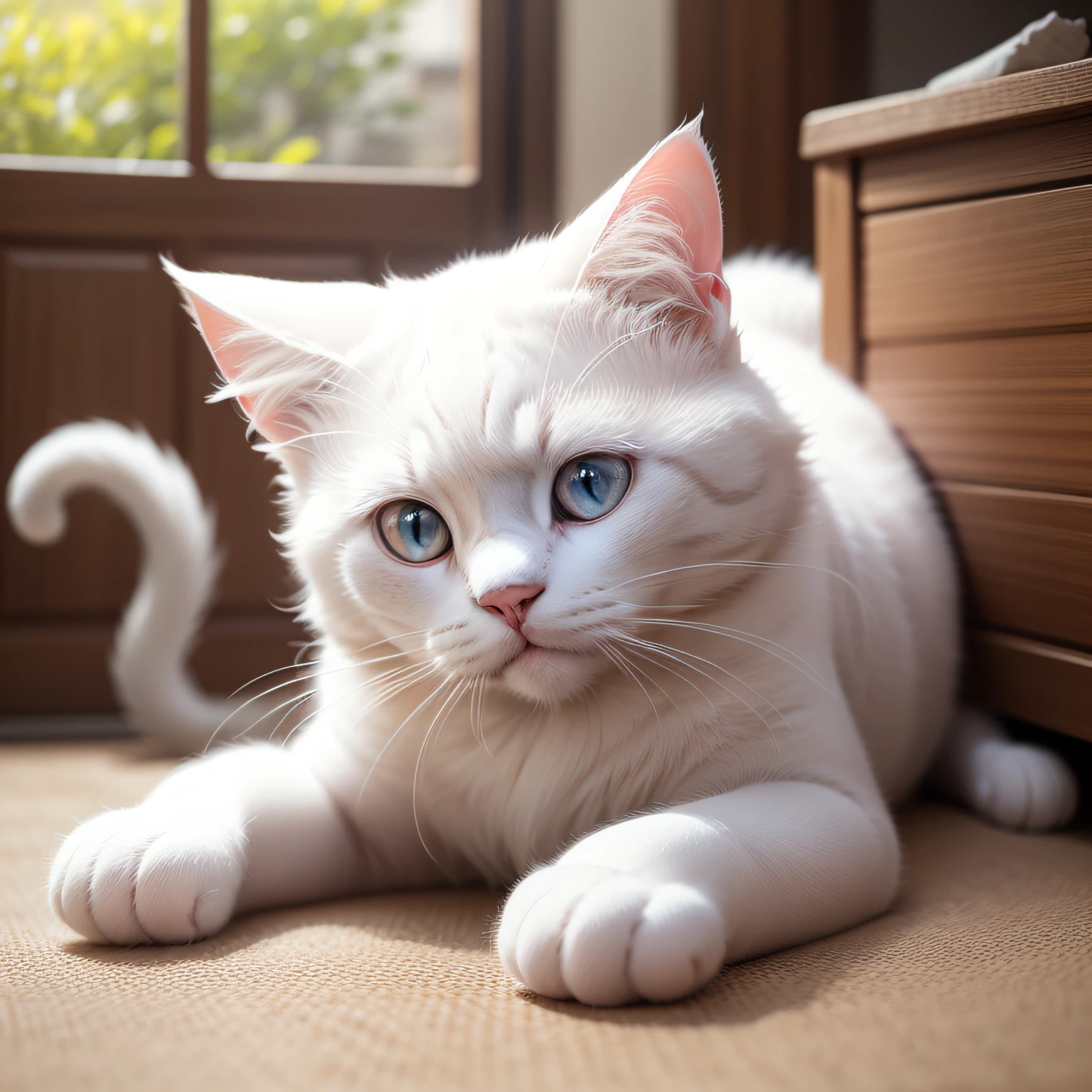 white cat、Hairy --auto