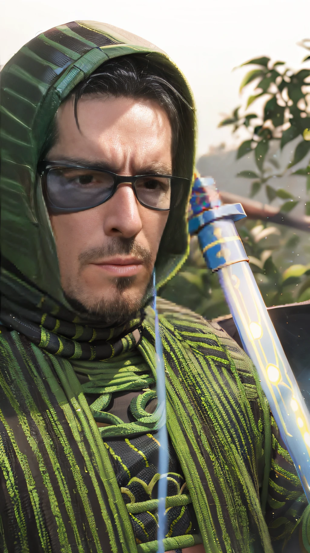 ((Luchador ninja:1.2) & (Traje negro)) Blandiendo (saber:1.2)