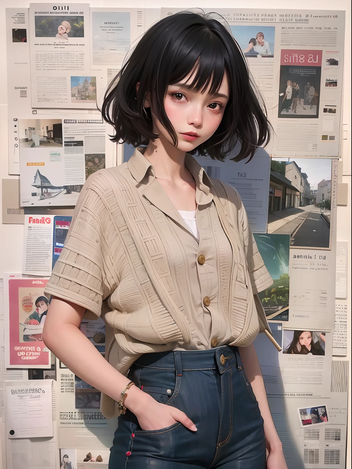 Best Quality, Masterpiece, Ultra High Resolution, (Realisticity: 1.4), Original Photo, 1Girl,