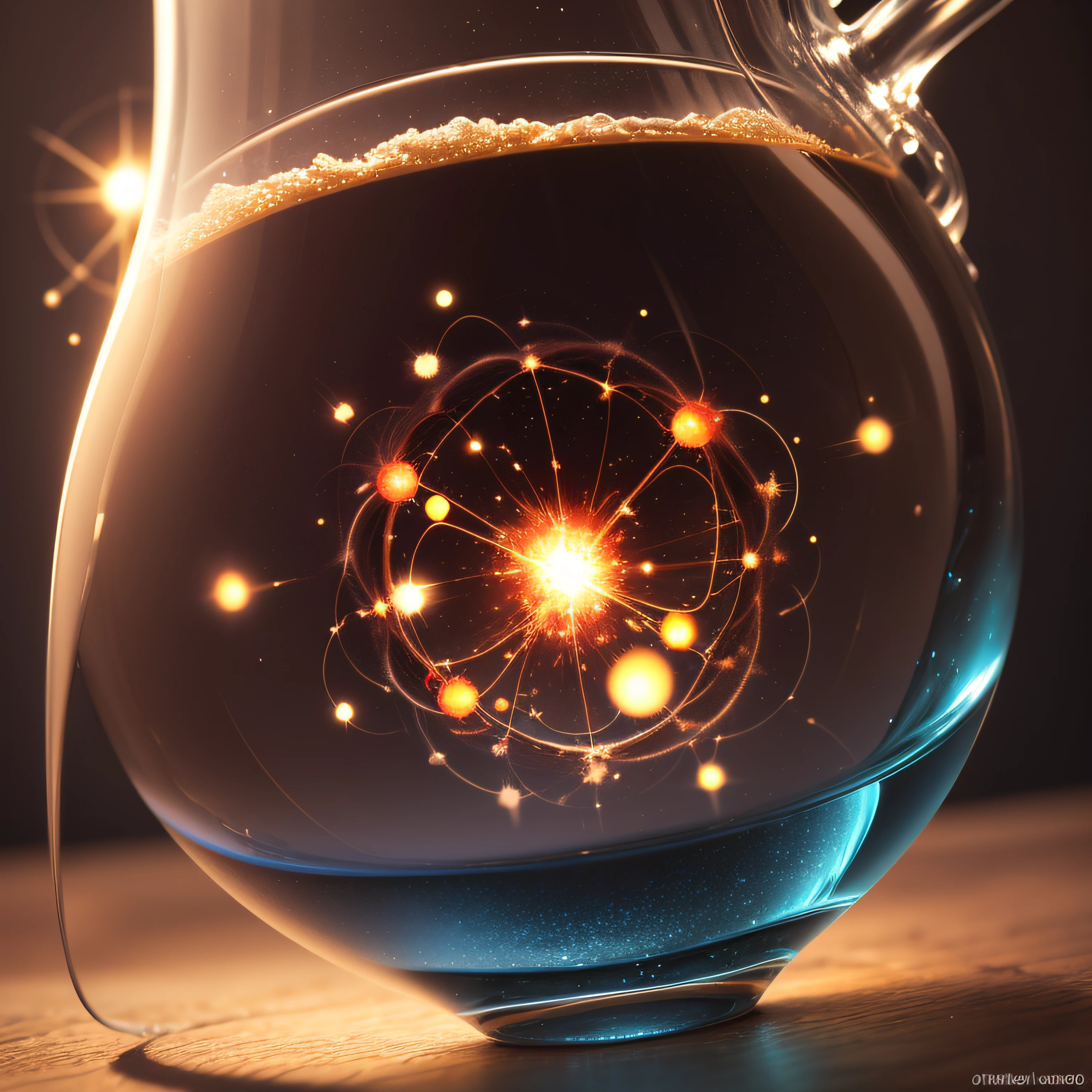 nano particle, molecule, atom, in breathtaking detail. --auto