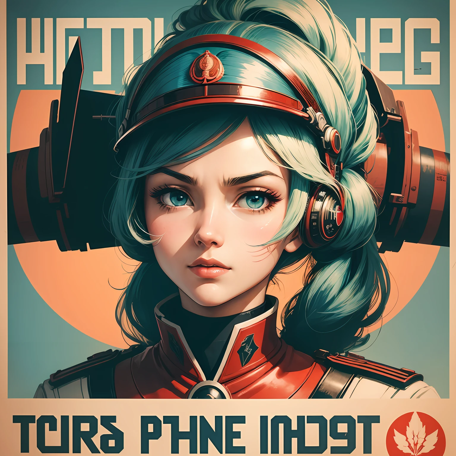 A highly detailed propaganda poster, watch anime, pop art, typography, vintage paper, the rule of thirds, trending on artstation, UHD --auto