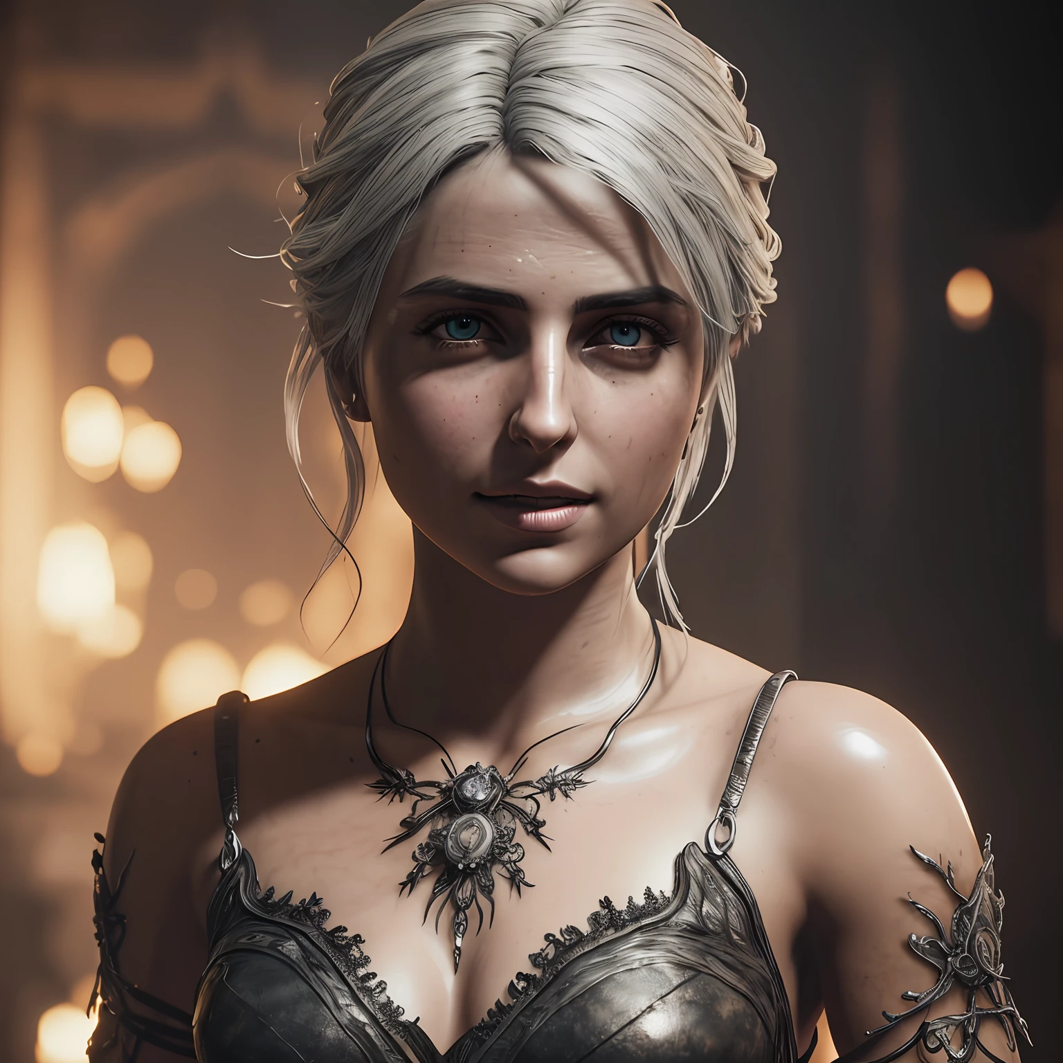 Wither3 Ciri, (Masterpiece), photorealistic, photorealism, 8k, best quality,(ultra-detailed), (Masterfully crafted Glow), hyper details, (delicate detailed), (intricate details), octane render, hdr, hyperdetailed, portrait, beautiful detailed glow, ambient occlusion, cinematic light, analog style, gorgeous++, 1girl, ciri_ --auto