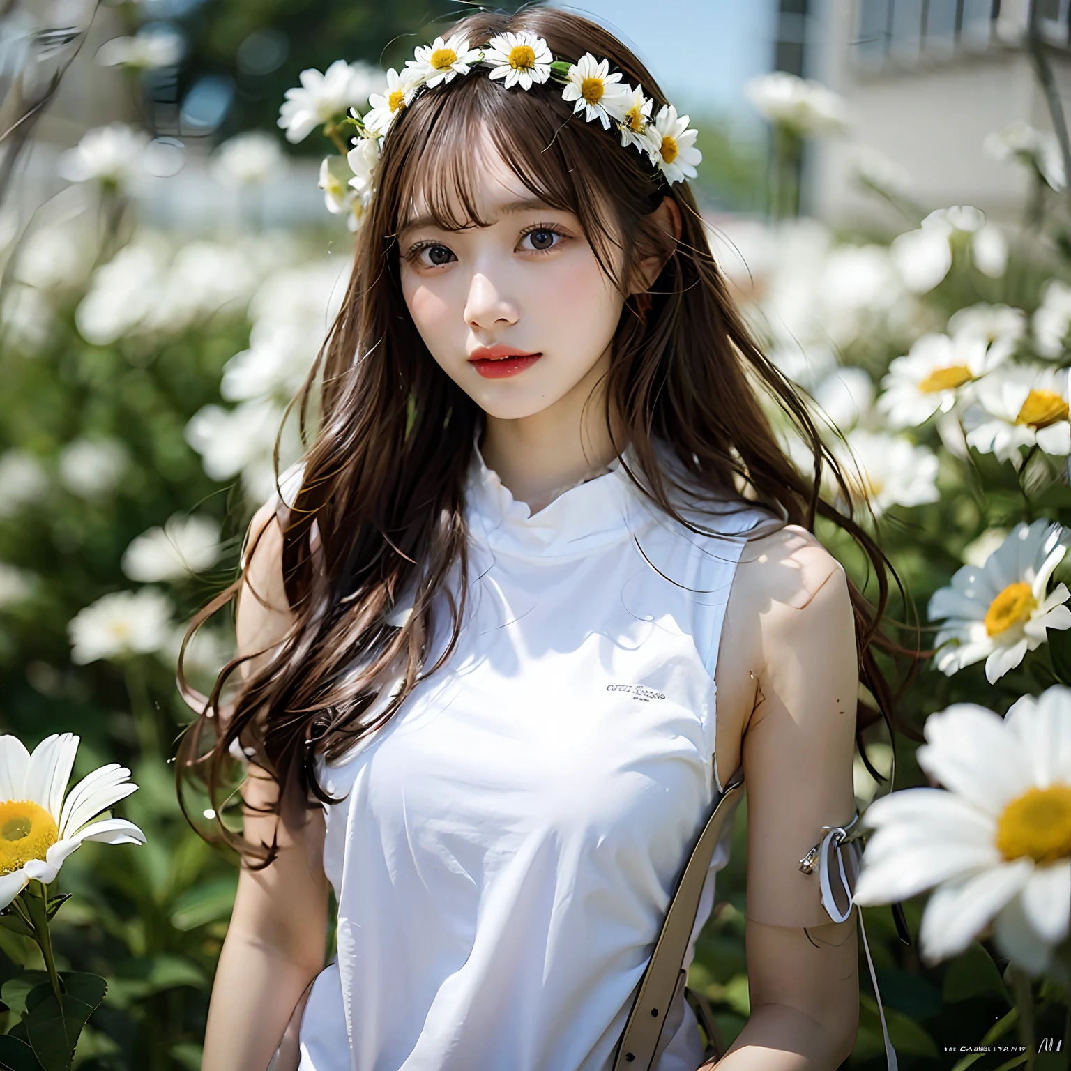 White oversized shirt、With collar