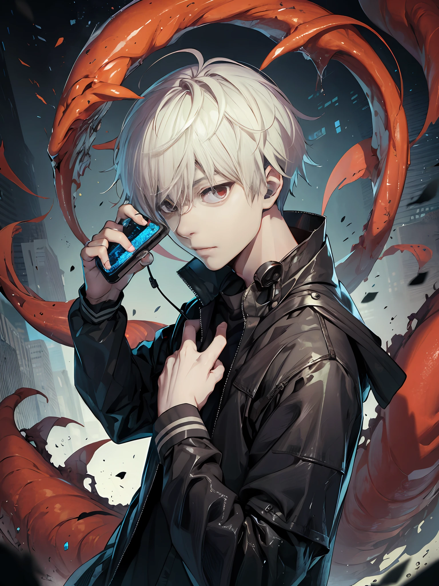 Kaneki, Estilo com fone de ouvidos