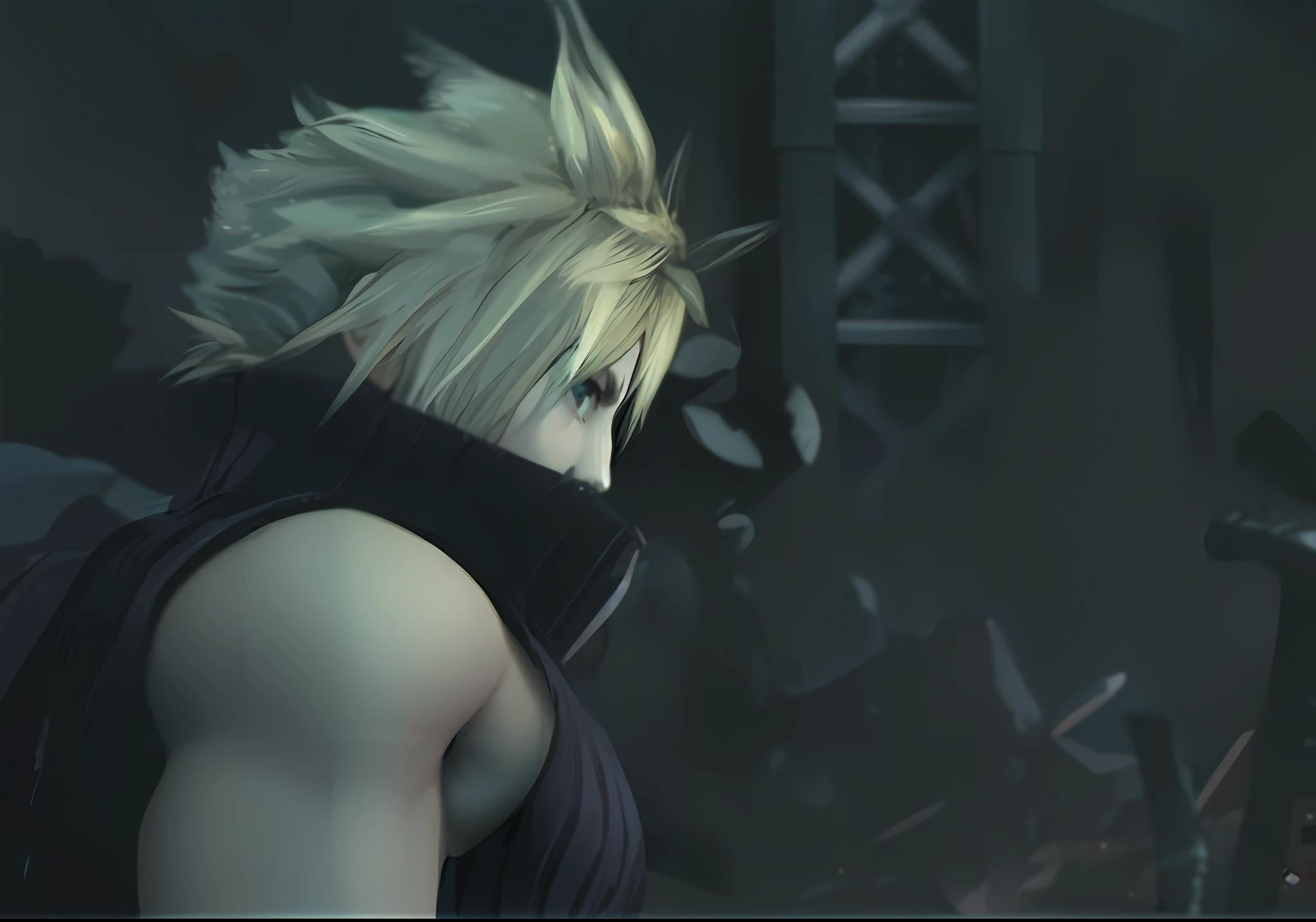 (Masterpiece : 1,8), 64k quality, final fantasy artwork concept, detailed manga eyes, detailed hair, detailed clothes, detailed body, cleaner designs, detailed face pronounced, shiny objects like jewels, see creases on clothes, more coherent clothing, more rounded eyes transparent liquid globular, more colors, more coherent clothing , correct the features of the clothes, better eyes contour, better shoulders, really colorful, coarser line, black line, finishing . (coarser line) (black line) (homogeneous rendering: 1.3)
