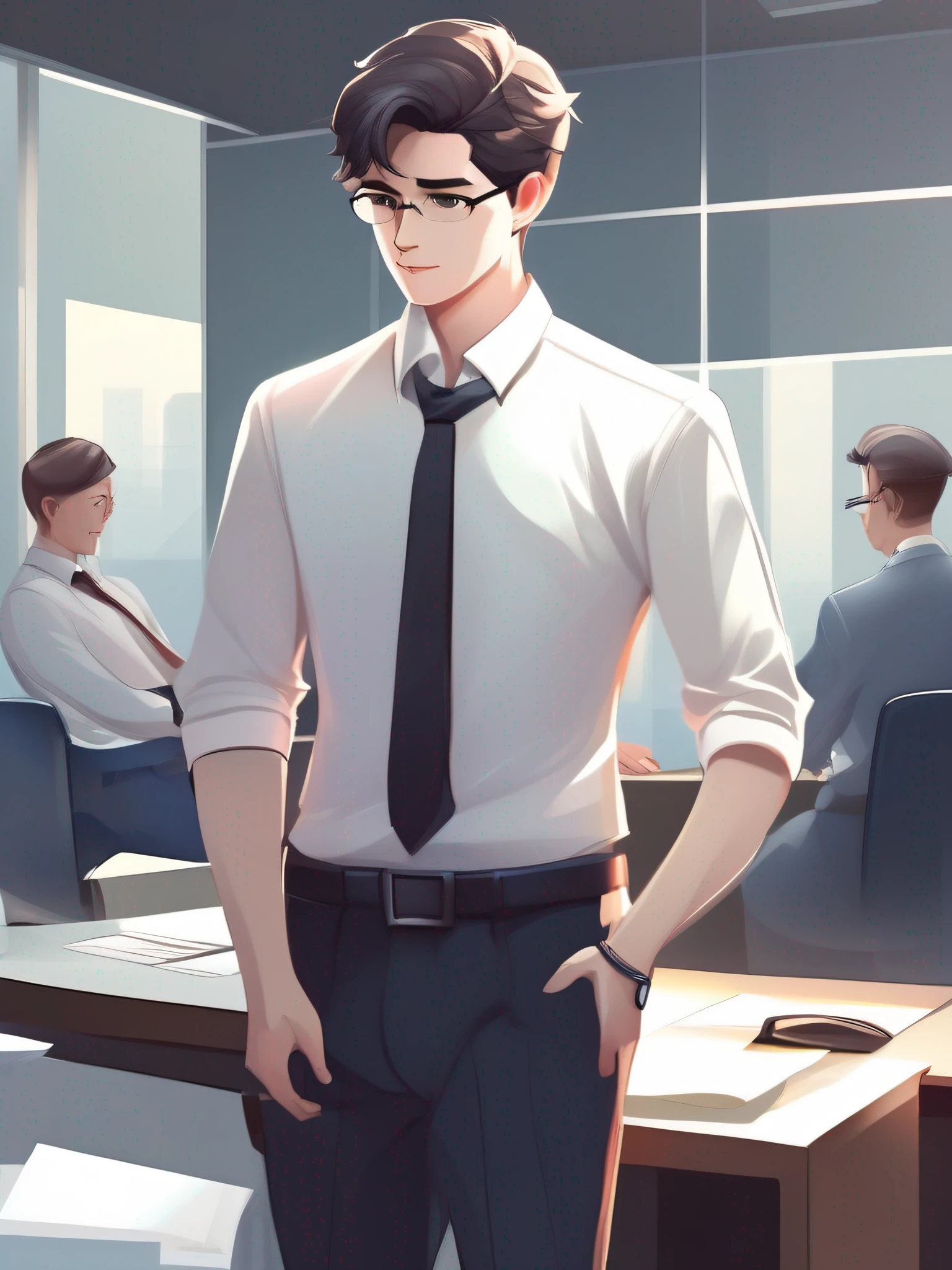 A working boy，leader，White collar，male people，Professional Dress