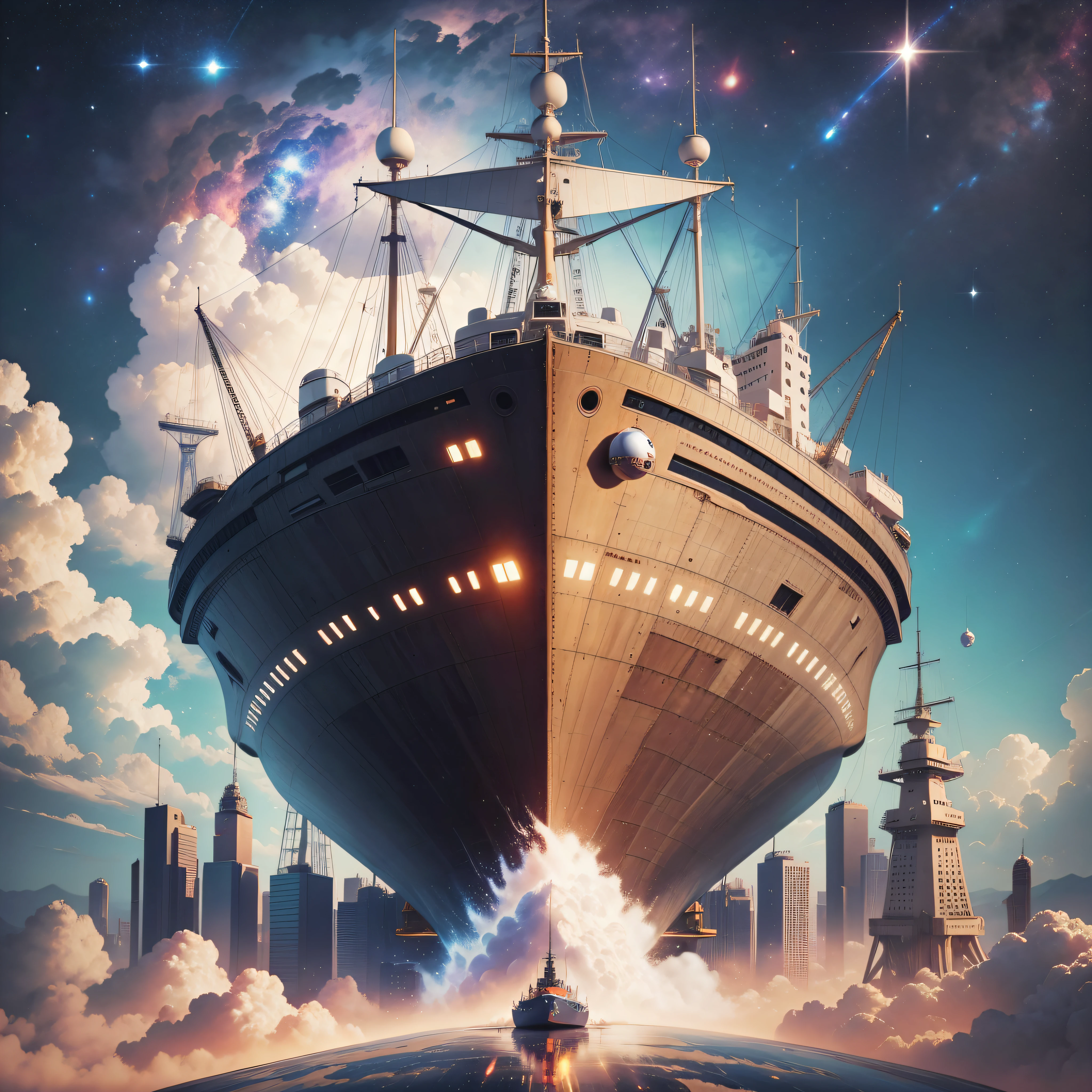 Ship in outer space