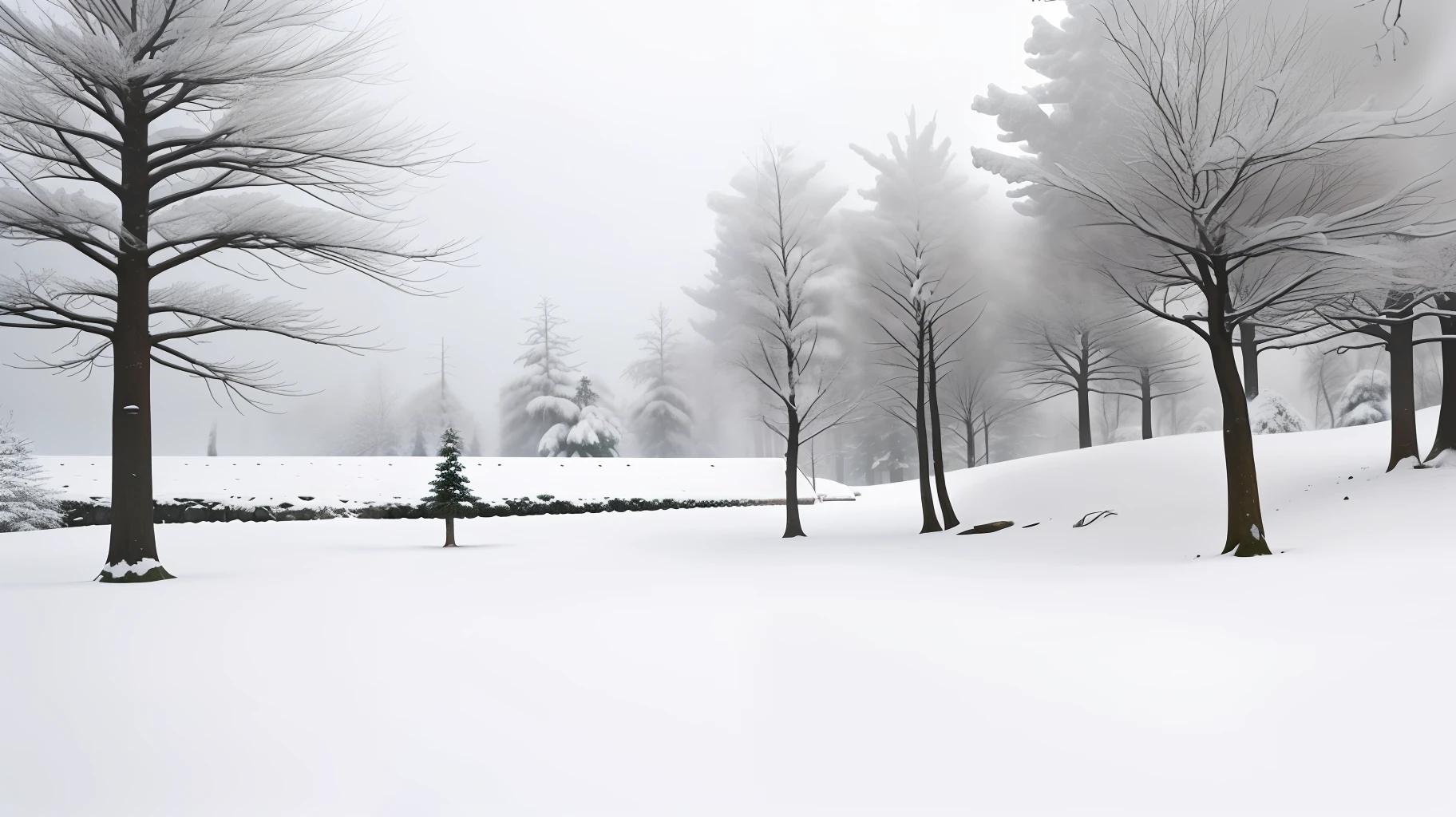 Winter beauty，snow cover，the trees，white colors，Real-world scenarios，SENSE OF CINEMA