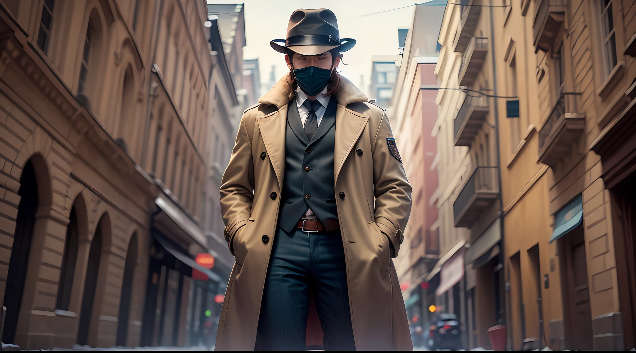 Mysterious man in coat and hat --auto --s2