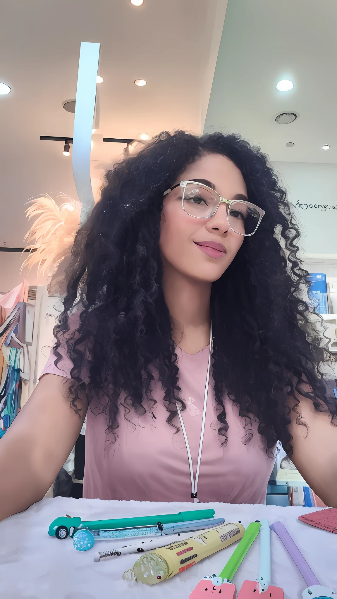 curly woman