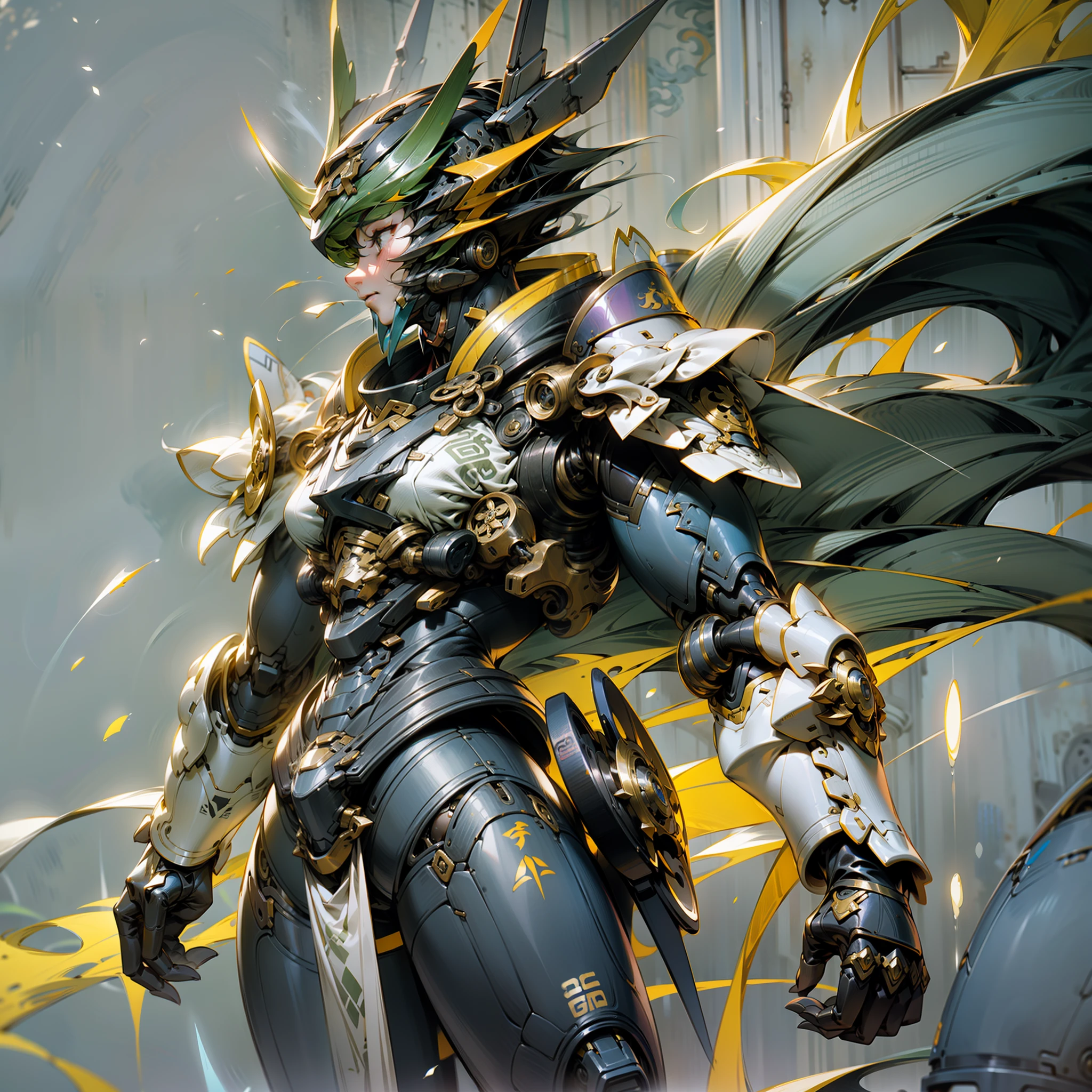 Silvertone,Purple and gold are the main colors,(Tall mech:1.6),Amber gradient,(Use the plasma sword:1.3),There is a dragon particle effect,(taichi,Chinese Yin and Yang Bagua Five Elements:1.2),Armor chinoiserie,mechs,Up,Transformers,droid,Machine armour wind,mechanical sense,sense of strength,Sense of space,combats,The prominent structure is reasonable,Battle instant,4K,High quality,Masterpieces,(of a real:1.4),drak,chinesedragon,afterimage,rich colours,China-style,Don Dao,Exocet suit,Brocade Yiwei,obsidian,General flame,A small amount of water flow,Light,Highest quality,Chinese mythology,the Tang Dynasty,Li bai,There is very little hair,The background is ancient Chinese science fiction architecture,The body is well structured,Conforms to the anatomy,A small number of details are put together,Ray traching,NVIDIA RTX,Hyper-Resolution,Unreal 5,Subsurface scattering、PBR Texture、post-proces、Anisotropy Filtering、depth of fields、maximum definition and sharpness、Many-Layer Textures、Albedo e mapas Speculares、Surface coloring、Accurate simulation of light-material interactions、perfectly proportions、rendering by octane、Two-colored light、largeaperture、Low ISO、White balance、the rule of thirds、8K raw data、(chinesedragon,Dragon:1.2)(Heavy armor:1.4),purpleish color,blue colors