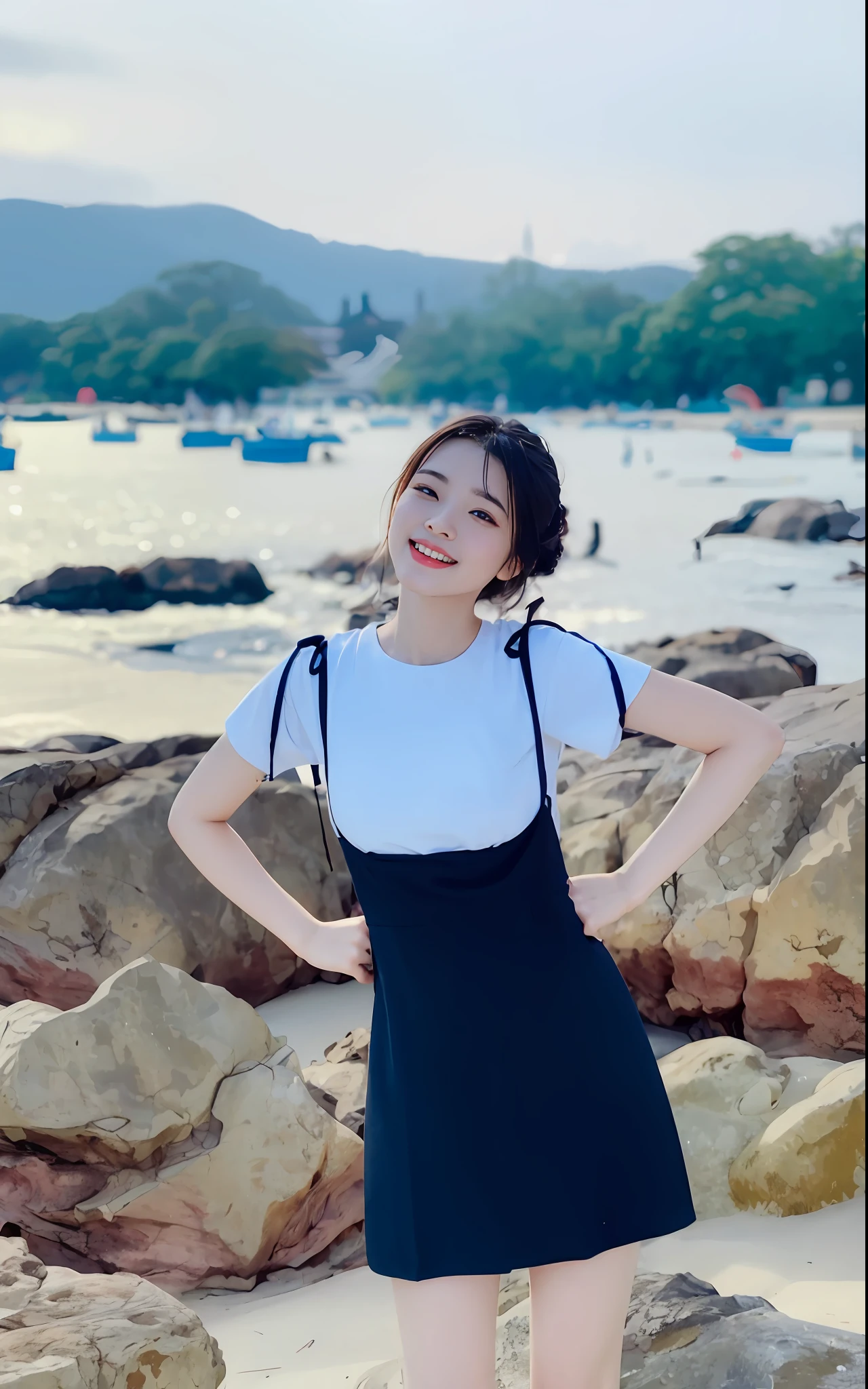 Masterpiece, black_hair, 1 girl, looking at the audience, long_hair, nail_polish, solo, ancient art, Chinese, (8k, best quality, masterpiece: 1.2), (realistic, realistic:1.2), (background sky: 1.2), (bust photo: 1.7), looking at the audience, hanfu, 1girl, (purple flower pine ink: 1.1), face close-up, detailed face, hanfu, tang system, chest-length skirt, pleated skirt,cinematic lighting, motion blur, ray tracing, god rays, bloom, drop shadow, close-up, lens flare, UHD, masterpiece, ccurate, anatomically correct, textured skin, super detail, high details, high quality, award winning, best quality, highres, 16k, HD, accurate, correct hand, (anatomically correct: 1.5),