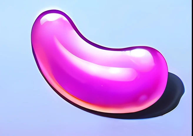 Close up of jelly jelly on blue background, jelly - like texture, jellymeat, Pepperoni, bouncy belly, Gummies worms, oozing bile ), blobs, bubblegum body, jello, Candy worms, ethereal eel, Curved body, weenie, Worms, smooth fuschia skin, detailed hot maw, inflateble shapes, bloated, normal map