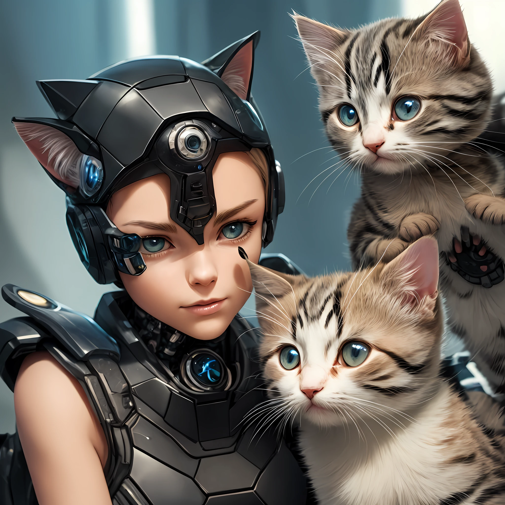 A kitten cyborgs
