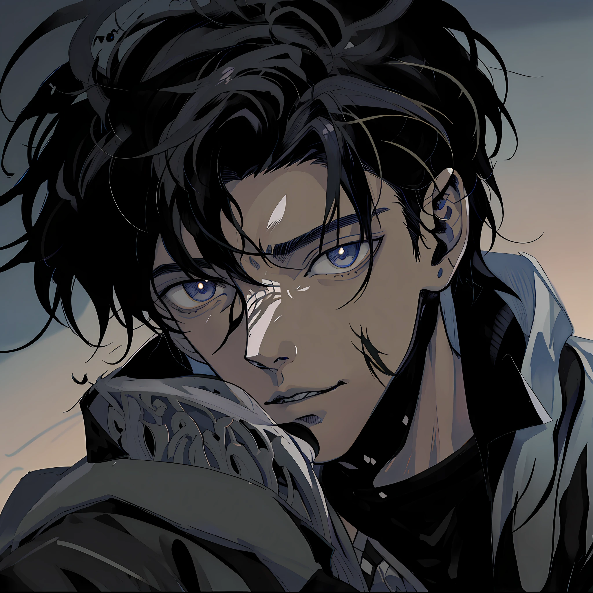 Anime, A man with black hair and a white shirt, handsome guy in demon killer art, Anime handsome man, male anime character, Male anime style, kentaro miura manga art style, Anime portrait of a handsome man, Handsome anime pose, kentaro miura art, kentaro miura art style, trigger anime artstyle, young anime man