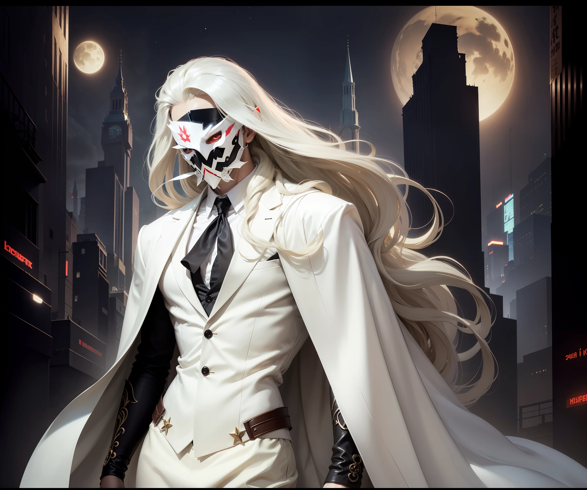 Make mask, black hand glove, wing on body