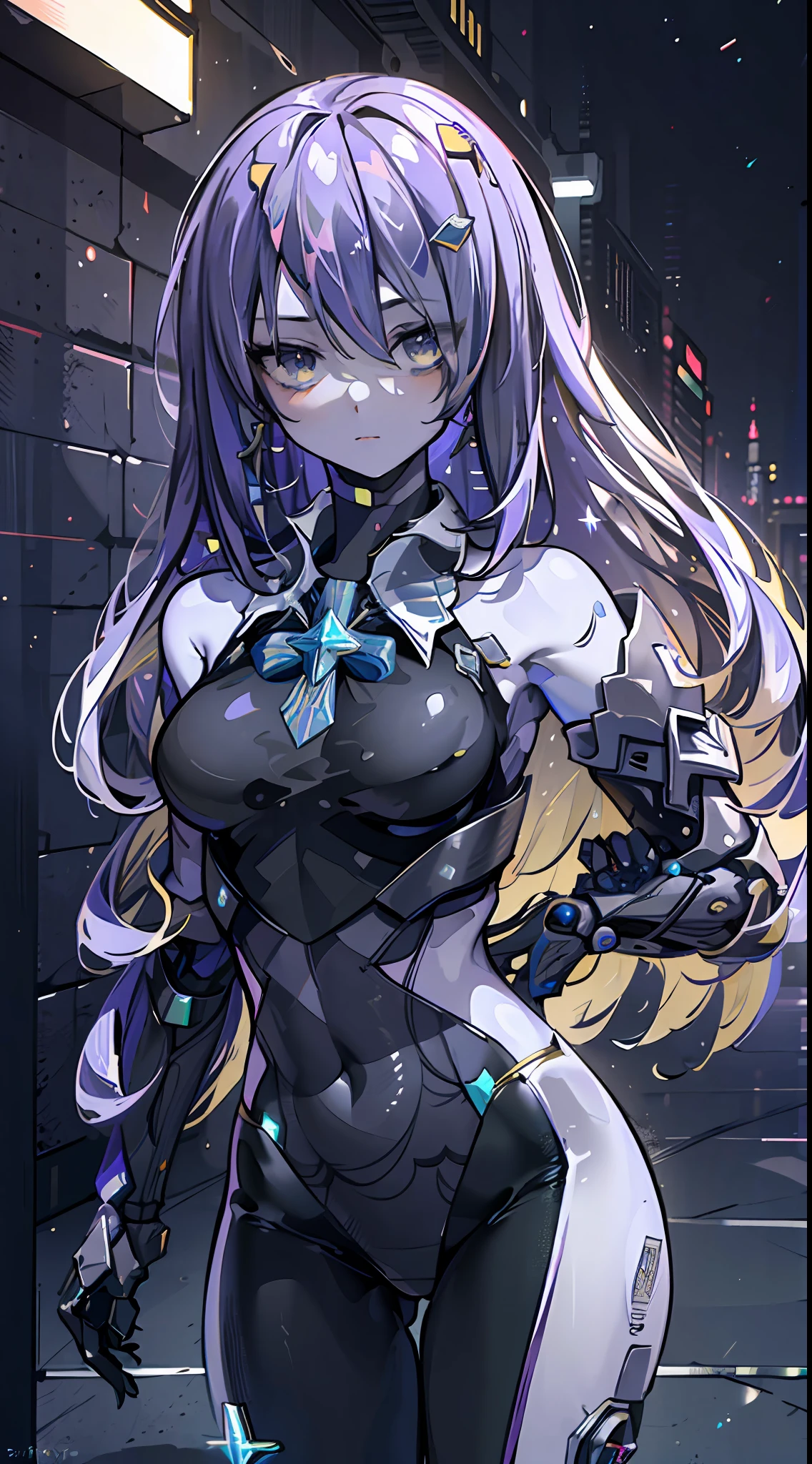((Best quality)), ((masterpiece)), (detailed:1.4), 3D, an image of a beautiful cyber female android,HDR (High Dynamic Range),Ray Tracing,NVIDIA RTX,Super-Resolution,Unreal 5,Subsurface scattering,PBR Texturing,Post-processing,Anisotropic Filtering,Depth-of-field,Maximum clarity and sharpness,Multi-layered textures,GG unity, Surface shading,Accurate simulation of light-material interaction,Perfect proportions,Octane Render,Two-tone lighting,Wide aperture,Low ISO,White balance,Rule of thirds,8K RAW, bokeh, dynamic pose, mechanical body, circuit line on face, mechanical joint
