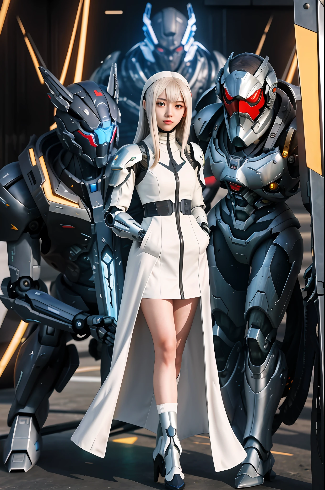 Close-up of a woman in a straitjacket and a jet, girl in mecha cyber armor, Mechanized Valkyrie girl, cyberpunk anime girl mech, Armor Girl, perfect anime cyborg woman, of a beautiful female warframe, female mecha, anime mecha aesthetic, beautiful cyborg angel girl, wearing techwear and armor,