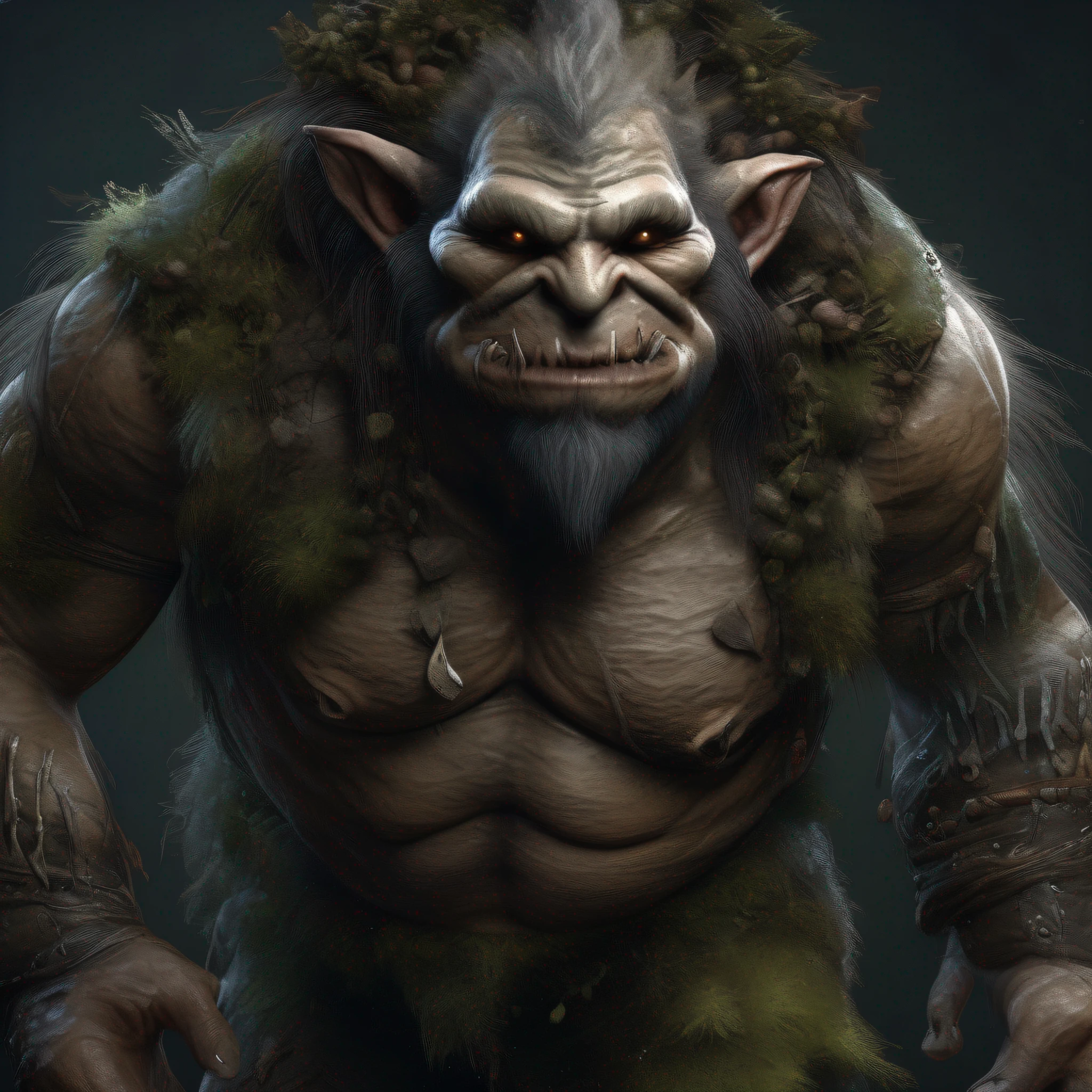 a full body of Troll , intrinsic details, masterpiece, hyper realistic , hd , 8k