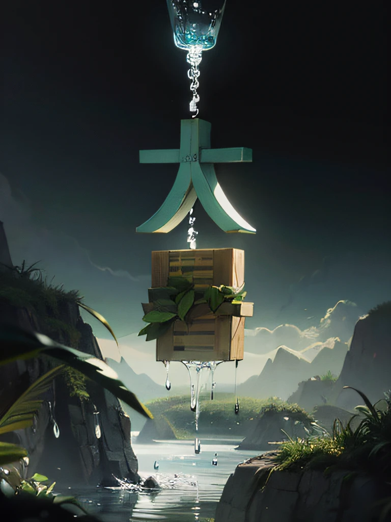 tree branch，green leaf，夏天，Blue sky，ventania，water dripping，the detail，abundance，Highest image quality