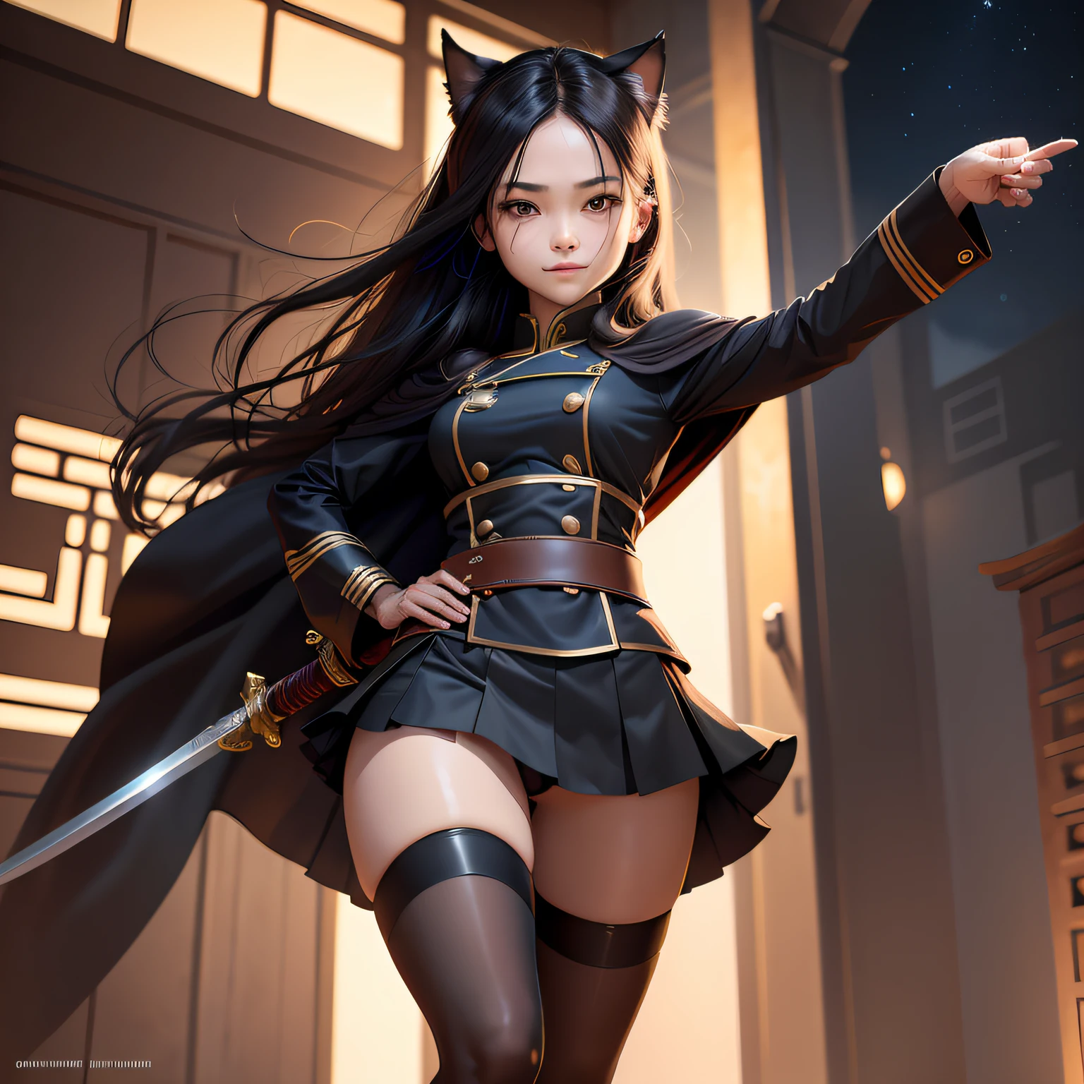 anime - style image of a woman dressed in a black outfit holding a sword, Artgerm and Atey Ghailan, IG model | Art germ, Extremely detailed Artgerm, 2. 5 D CGI anime fantasy artwork, Fanart Meilleure ArtStation, Art germ. anime illustration, Artgerm and Ruan Jia, by Yang J