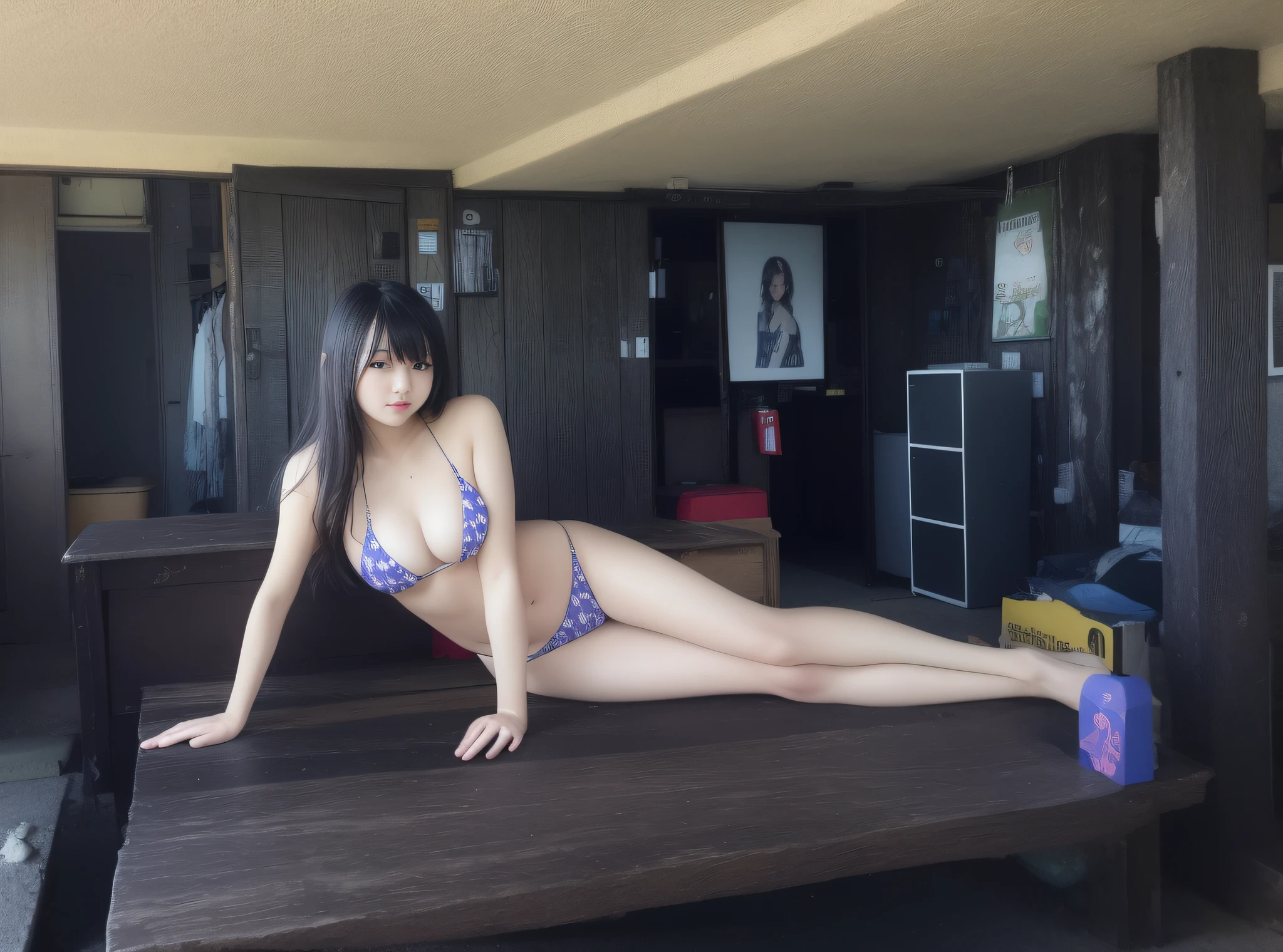 Arafe woman in bikini sitting on wooden bench, 奈良美智, Young Sensual Gravure Idol, Young Pretty Gravure Idol, Young skinny gravure idol, in bikini, Japanese Models, Ayami Kojima Amano, stunning appealing figure, Young Gravure Idol, deayami kojima, Realistic Young Gravure Idol