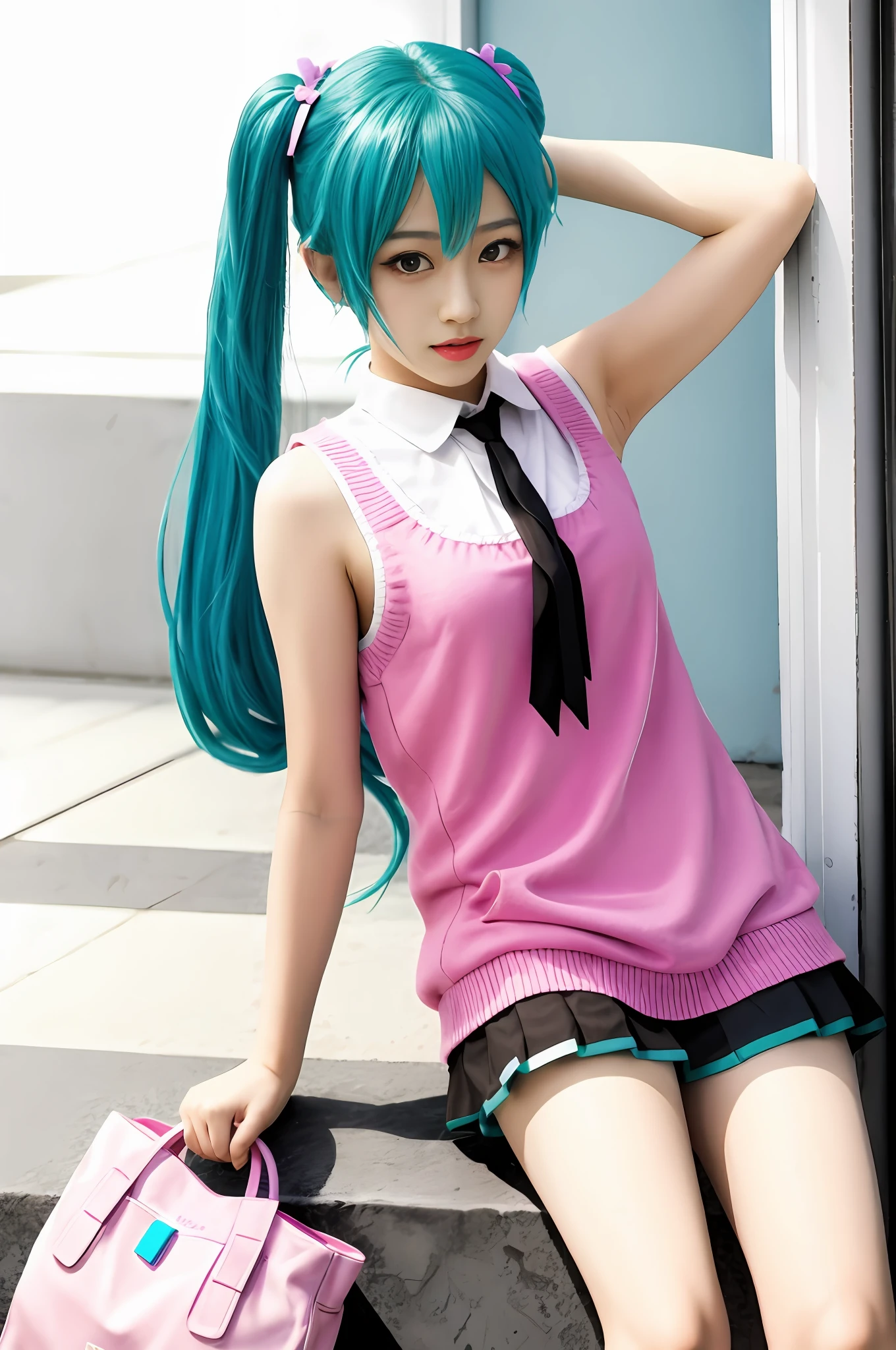 1girl in、miku hatsune、