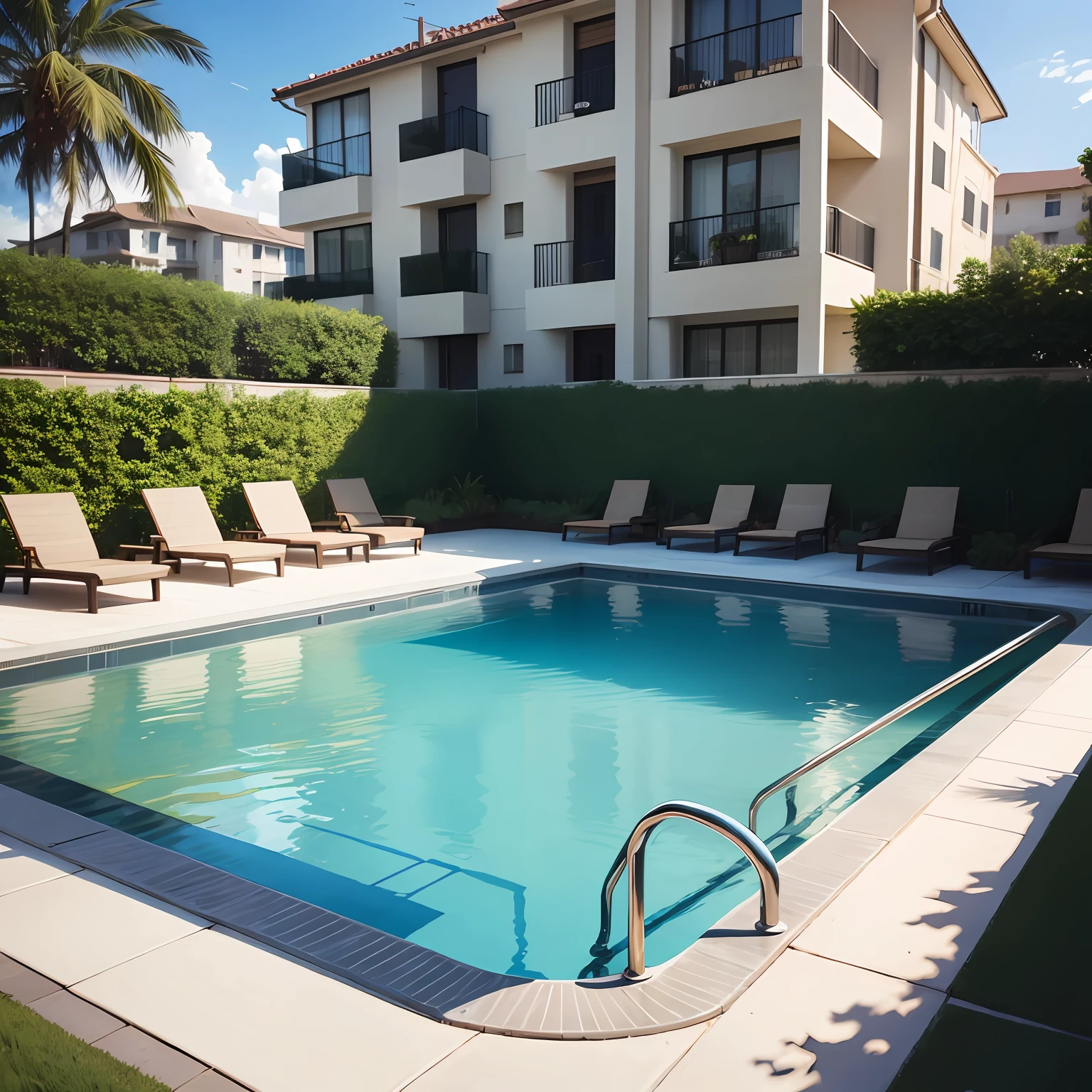 a realistic condominium pool --auto