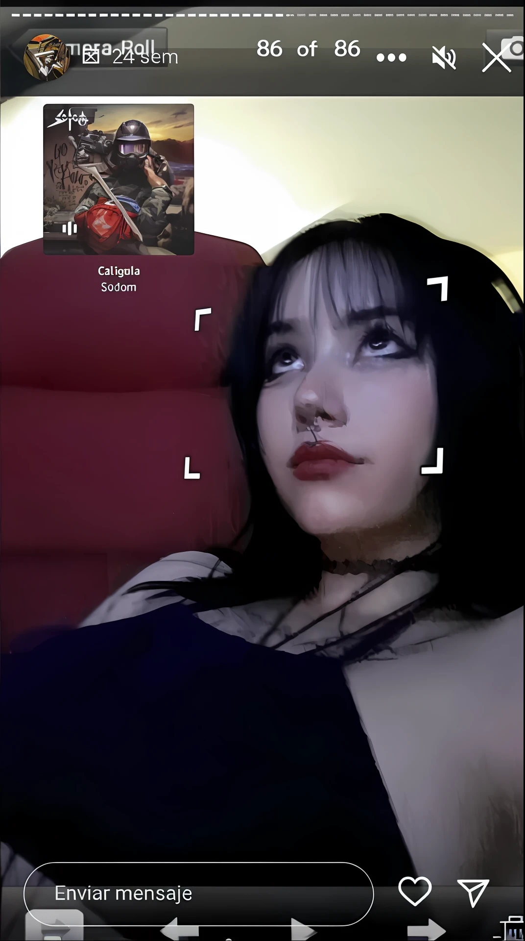 Arafed woman in a black top is taking a selfie, Altamente realista. live cam, webcam screenshot, shot on webcam, sexy look at the camera, webcam footage, low quality video, Foto de baja calidad, low quality footage, webcam, Camera angle looking at it, looks directly at camera, 8k selfie photograph, Weird camera angle