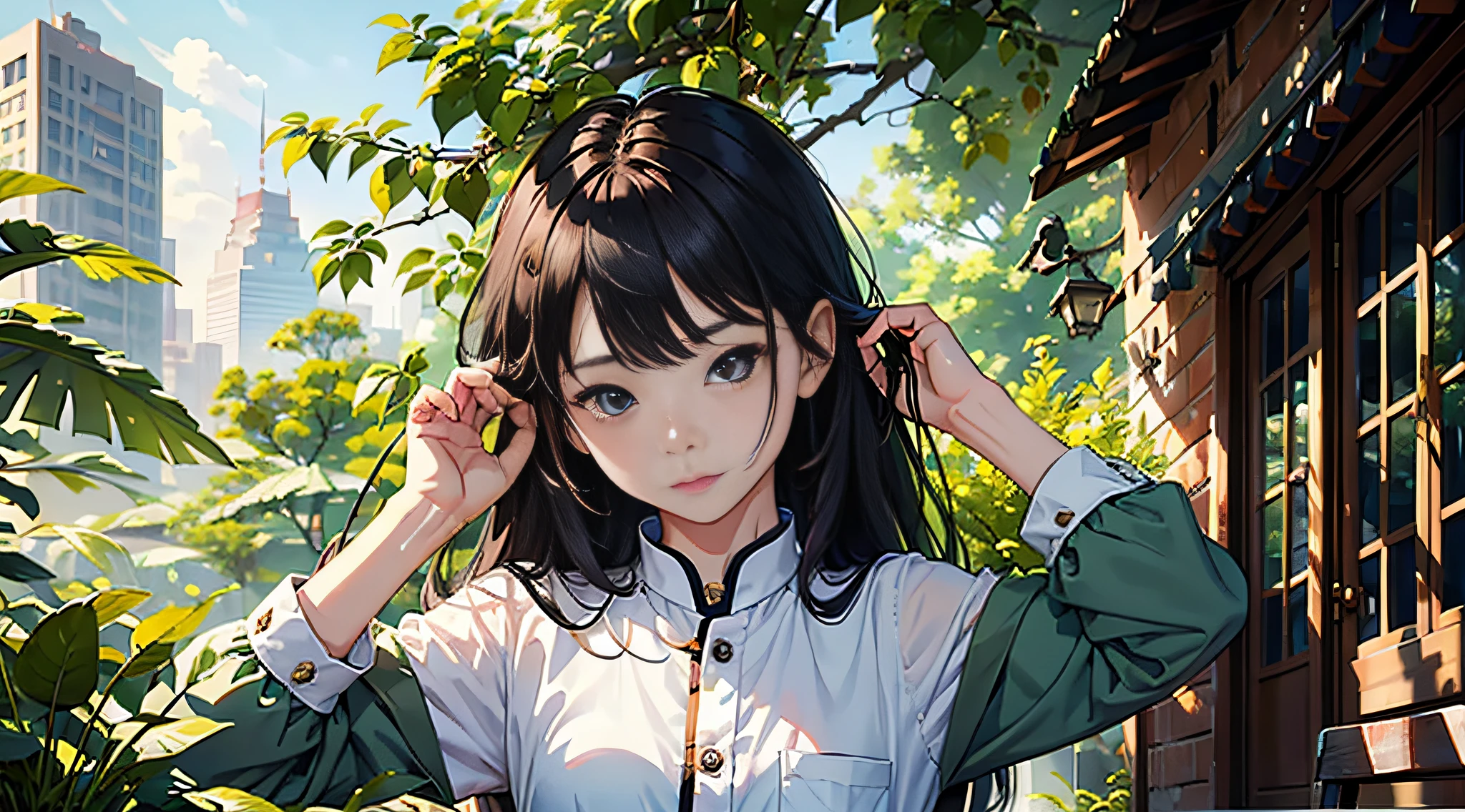 suddenly,A hand reached over my head。
"There is a leaf。”
Chen Zhuo removed the leaf that fell on top of my head,Then I took care of my clothes。