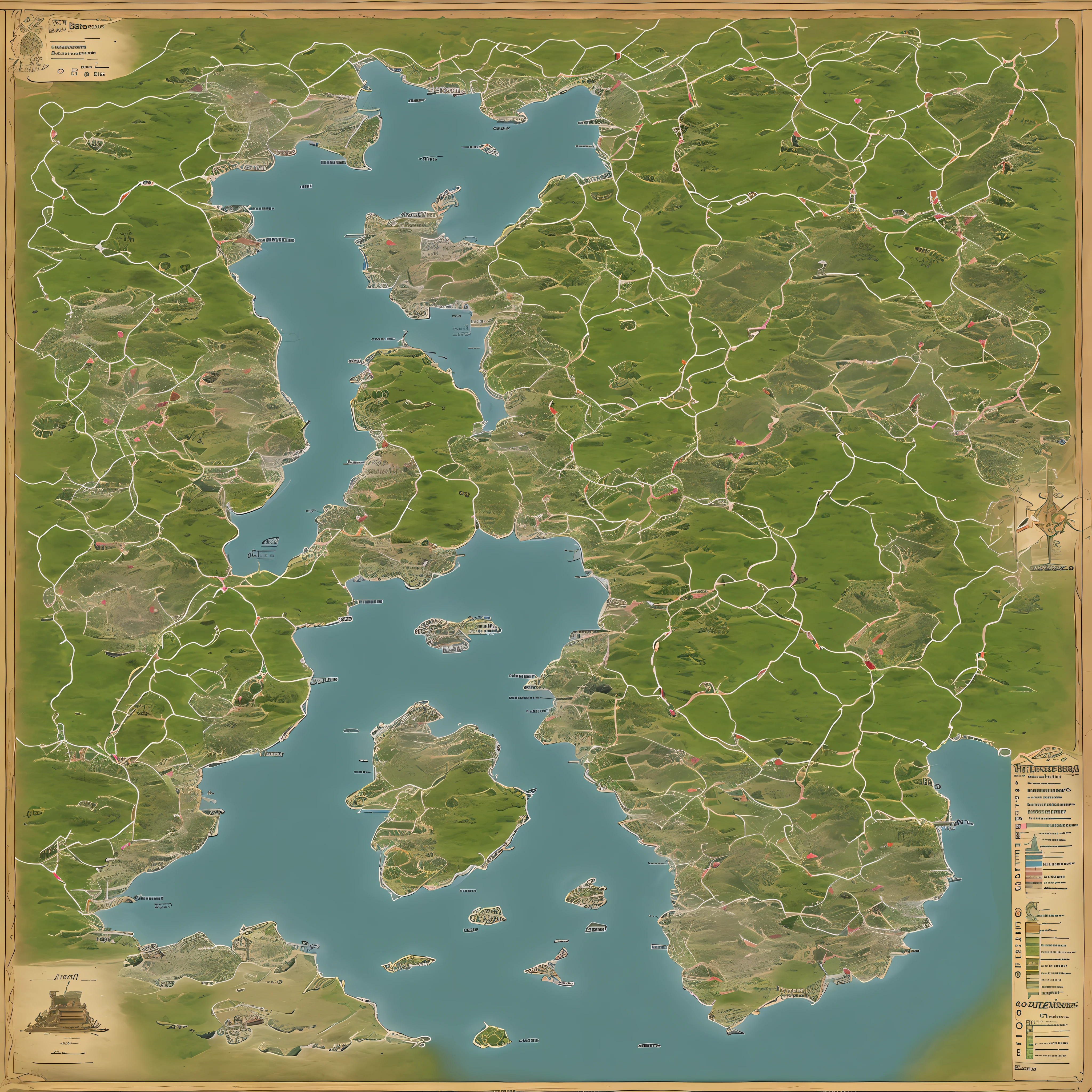Um mapa de Fasicia com alguns locais diferentes, mapa de fantasia detalhado, mapa regional da fantasia antiga, an isometric fantasy map, extremamente detalhado d&d mapa, mapas de fantasia, d&d estilo fantasia mapa design, mapa de fantasia, cartografia da fantasia, mapa do mundo da fantasia, mapa de mundos de frente, mapa altamente detalhado, Mapa Patreon, mapa de fantasia simples, d&d mapa, 7 islands