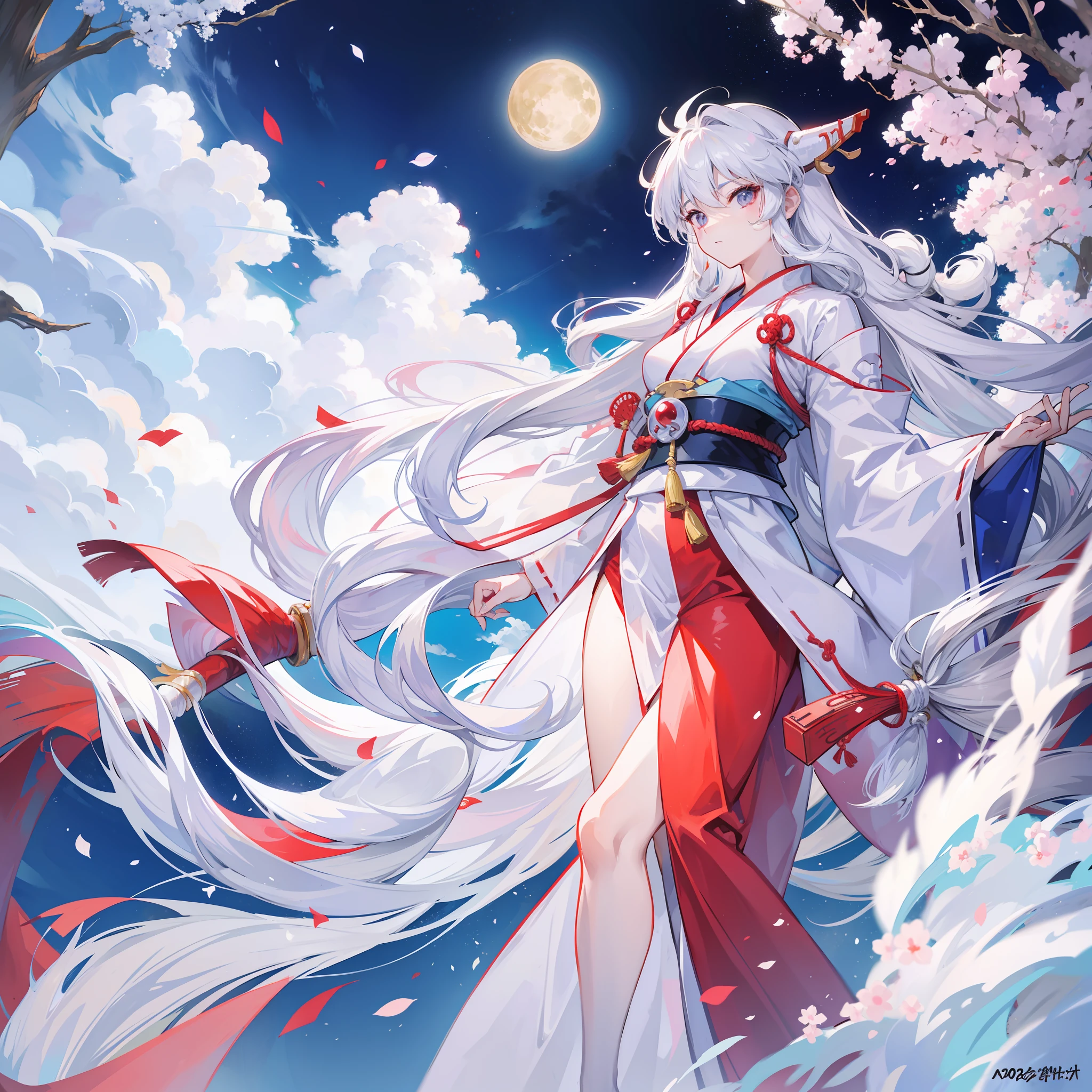 Sesshomaru characters in the Japanese anime Inuyasha，Silver hair cold all over