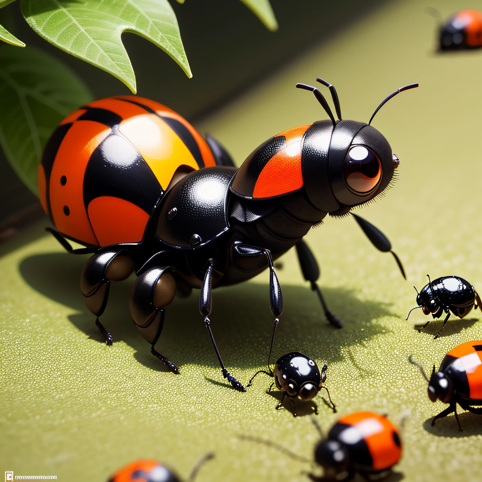 imagens de joaninhas: [Imagem de uma joaninha vermelha com pontos pretos] [Imagem de uma joaninha preta com pontos vermelhos] [Imagem de uma joaninha laranja com pontos pretos] [Imagem de uma joaninha amarela com pontos pretos] [Imagem de uma joaninha verde com pontos pretos] Ladybugs are small, round insects with wings. They are usually red or orange with black dots, but they can also be black or yellow with red or black dots. Ladybugs are found all over the world and are known for their pest control abilities. Eles comem insetos nocivos, as aphids, besouros e lagartas. Ladybugs are considered lucky creatures in many cultures. --auto