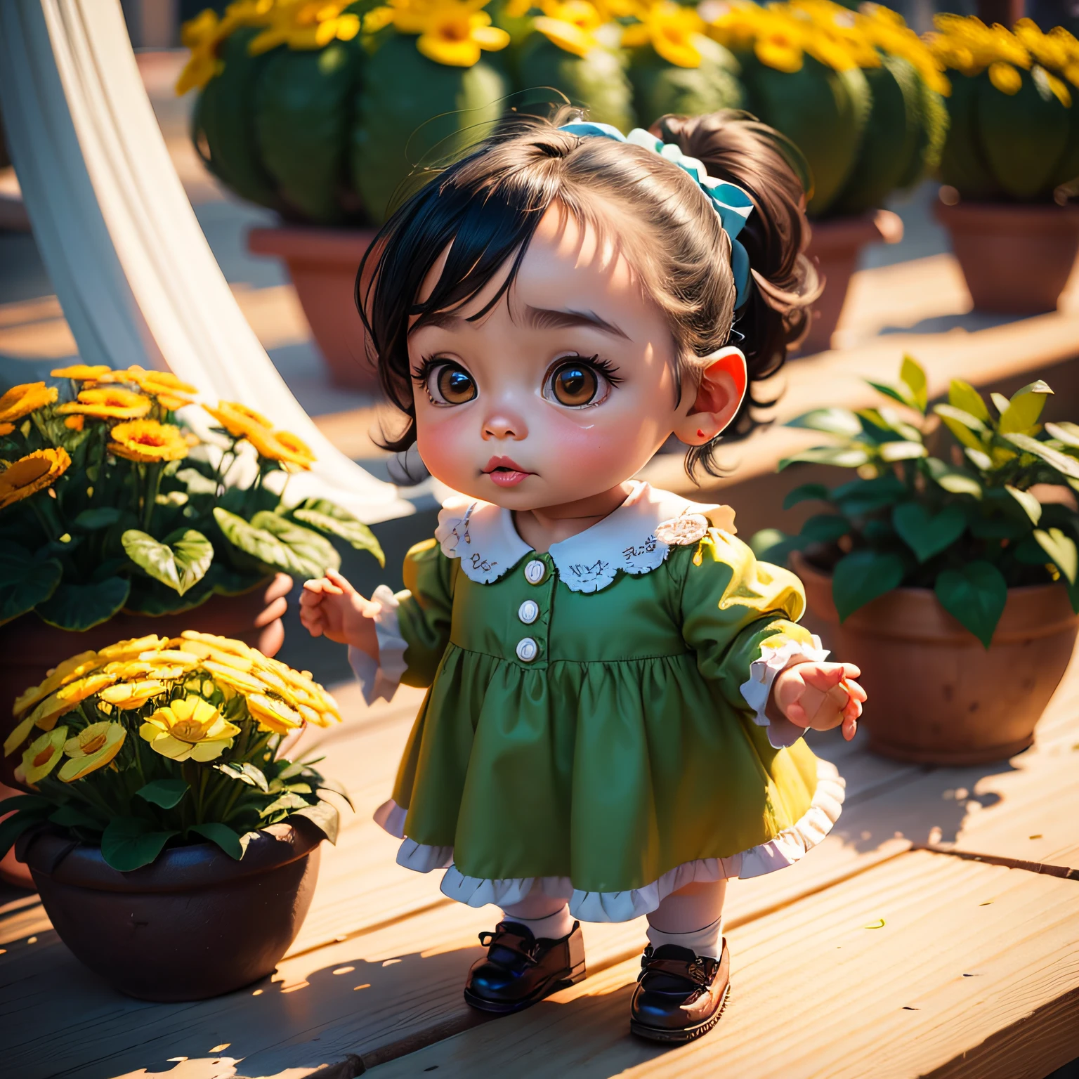 personagem dos desenhos animados de uma joaninha voando no ((Jardim mais belo)) ((Flores Ultra Rara)) deck de madeira, painting digital adorable, bonito 3 d render, arte digital detalhada bonito, arte digital bonito, advanced digital chibi art, Arte infantil em Artstation, Joaninha como um monstro, 3 d render stylized, joaninha, personagem bonito dos desenhos animados, epic digital art illustration, bela arte digital, Trend at Artstation headquarters, arte fofa --auto