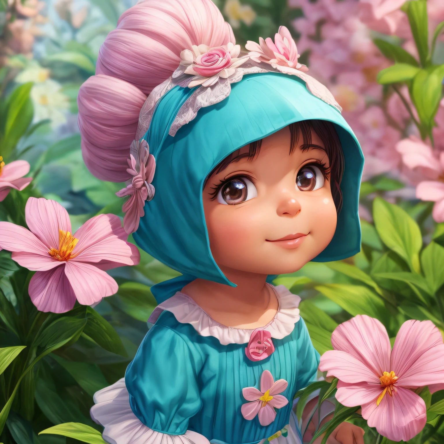 personagem dos desenhos animados de uma joaninha voando no ((Jardim mais belo)) ((Flores Ultra Rara)) deck de madeira, painting digital adorable, bonito 3 d render, arte digital detalhada bonito, arte digital bonito, advanced digital chibi art, Arte infantil em Artstation, Joaninha como um monstro, 3 d render stylized, joaninha, personagem bonito dos desenhos animados, epic digital art illustration, bela arte digital, Trend at Artstation headquarters, arte fofa --auto