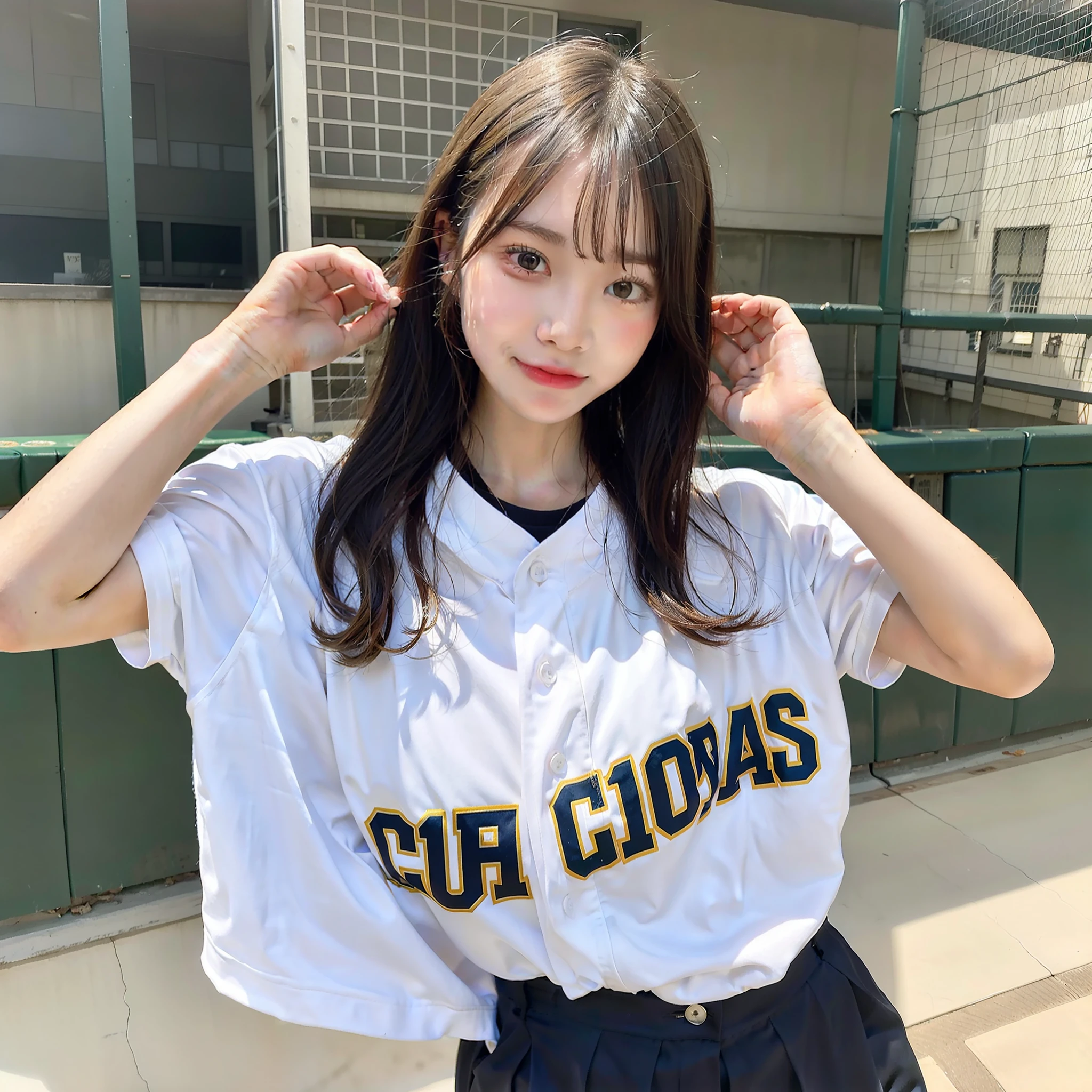 teens girl　short-cut　Baseball Club　uniformss