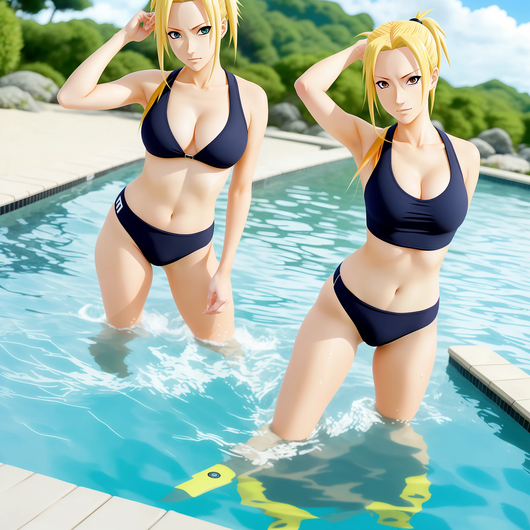 Naruto Tsunade，swim wears，Raised sexy，