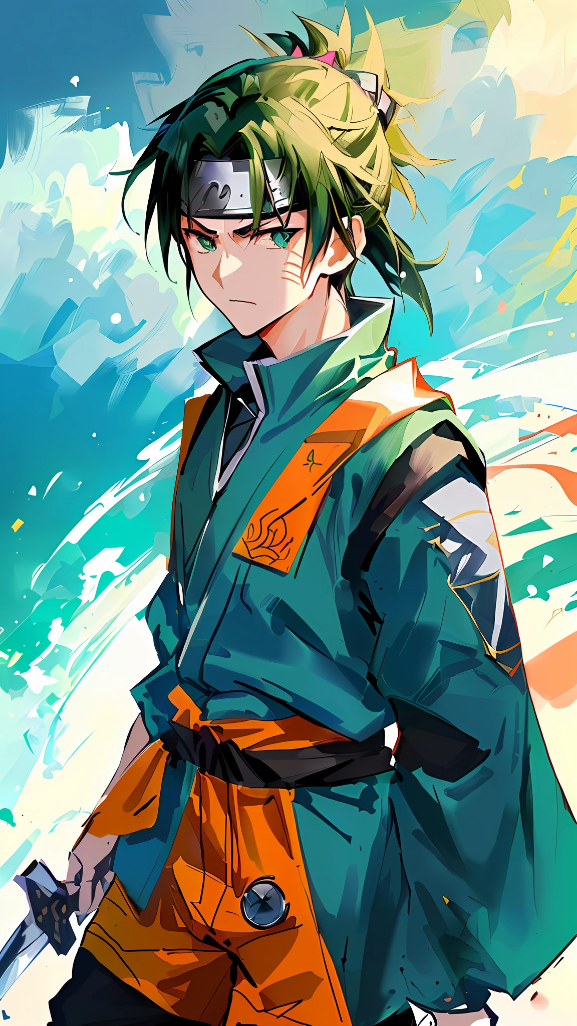 Anime characters with sword and green jacket, handsome guy in demon killer art, style of anime4 K, demon slayer rui fanart, 4k manga wallpapers, anime style character, Badass anime 8 K, Anime art wallpaper 8 K, Makoto Shinkai ( apex legends ), Anime boy, young anime man, male anime character, High-quality fanart, Anime art wallpaper 4k