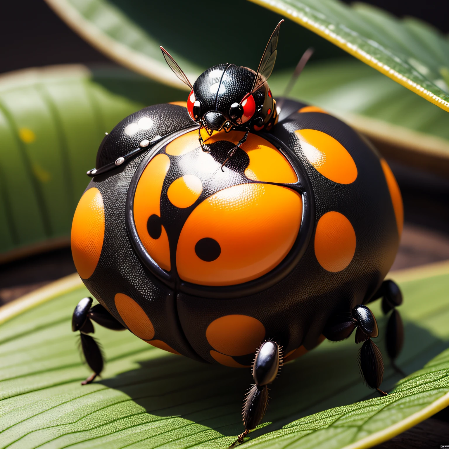 imagens de joaninhas: [Imagem de uma joaninha vermelha com pontos pretos] [Imagem de uma joaninha preta com pontos vermelhos] [Imagem de uma joaninha laranja com pontos pretos] [Imagem de uma joaninha amarela com pontos pretos] [Imagem de uma joaninha verde com pontos pretos] Ladybugs are small, round insects with wings. They are usually red or orange with black dots, but they can also be black or yellow with red or black dots. Ladybugs are found all over the world and are known for their pest control abilities. Eles comem insetos nocivos, as aphids, besouros e lagartas. Ladybugs are considered lucky creatures in many cultures. --auto