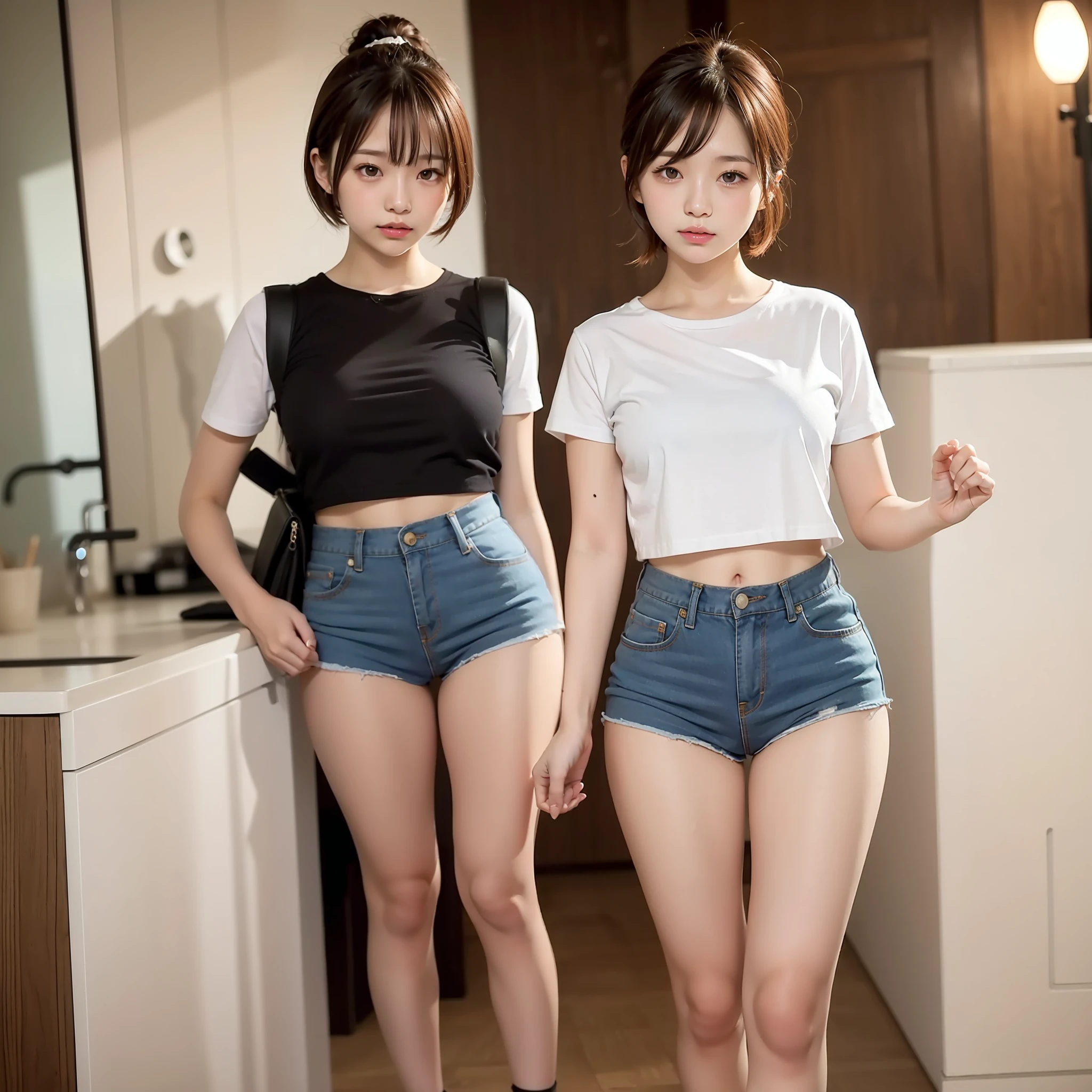 Innocent Girl　Sharpness　short-cut　shortpants　s ass　Highly detailed texture