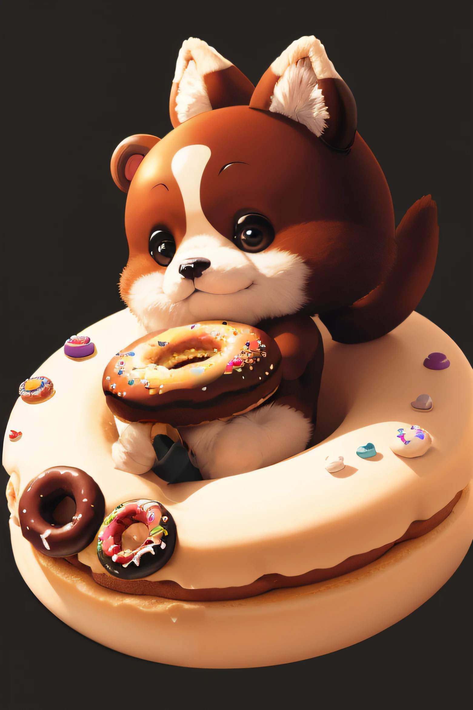 A doughnut that was bitten