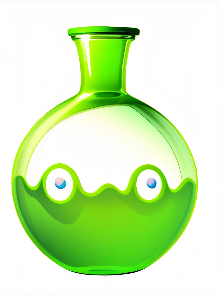 A vase is a vase of a car，The mouth of the bottle is bubbling，Above the beach