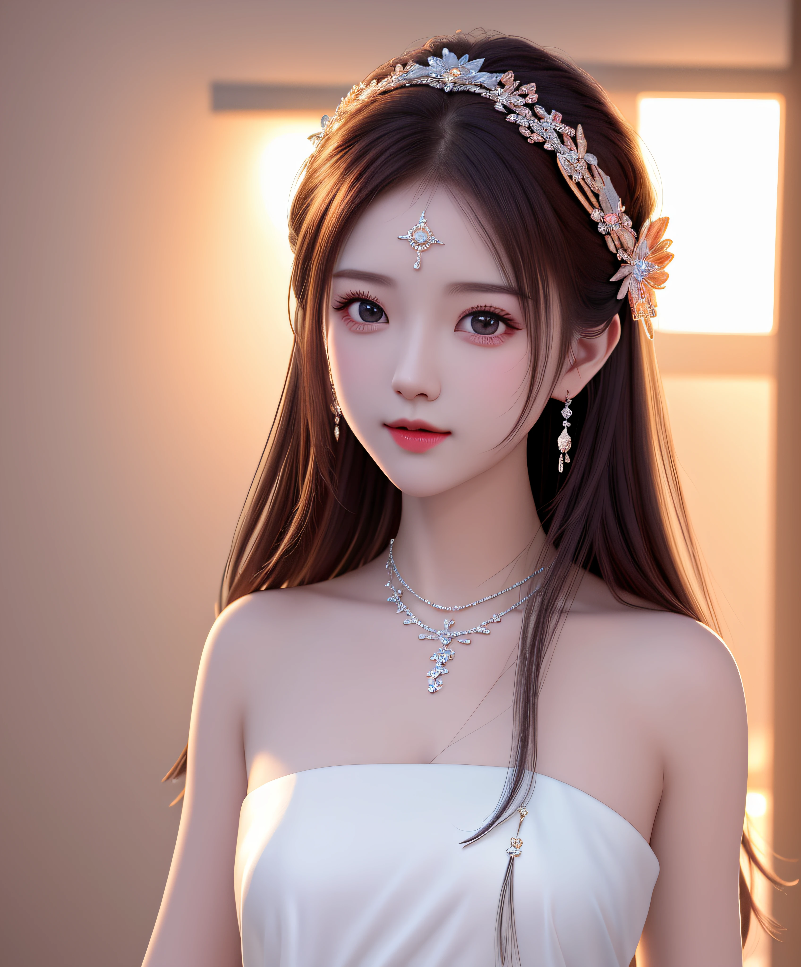 Best Quality, Masterpiece, High Resolution, 1girl, Porcelain Dress, Hair Accessories, Necklace, Jewelry, Pretty Face, On Body, Tyndall Effect, Realistic, Shadow Studio, Rim Lighting, Dual Tone Lighting, (High Detail Skins: 1.2), 8k UHD, dslr, soft light, high quality, volume light, sneak shot, photo, high resolution, 4k, 8k, background blur,