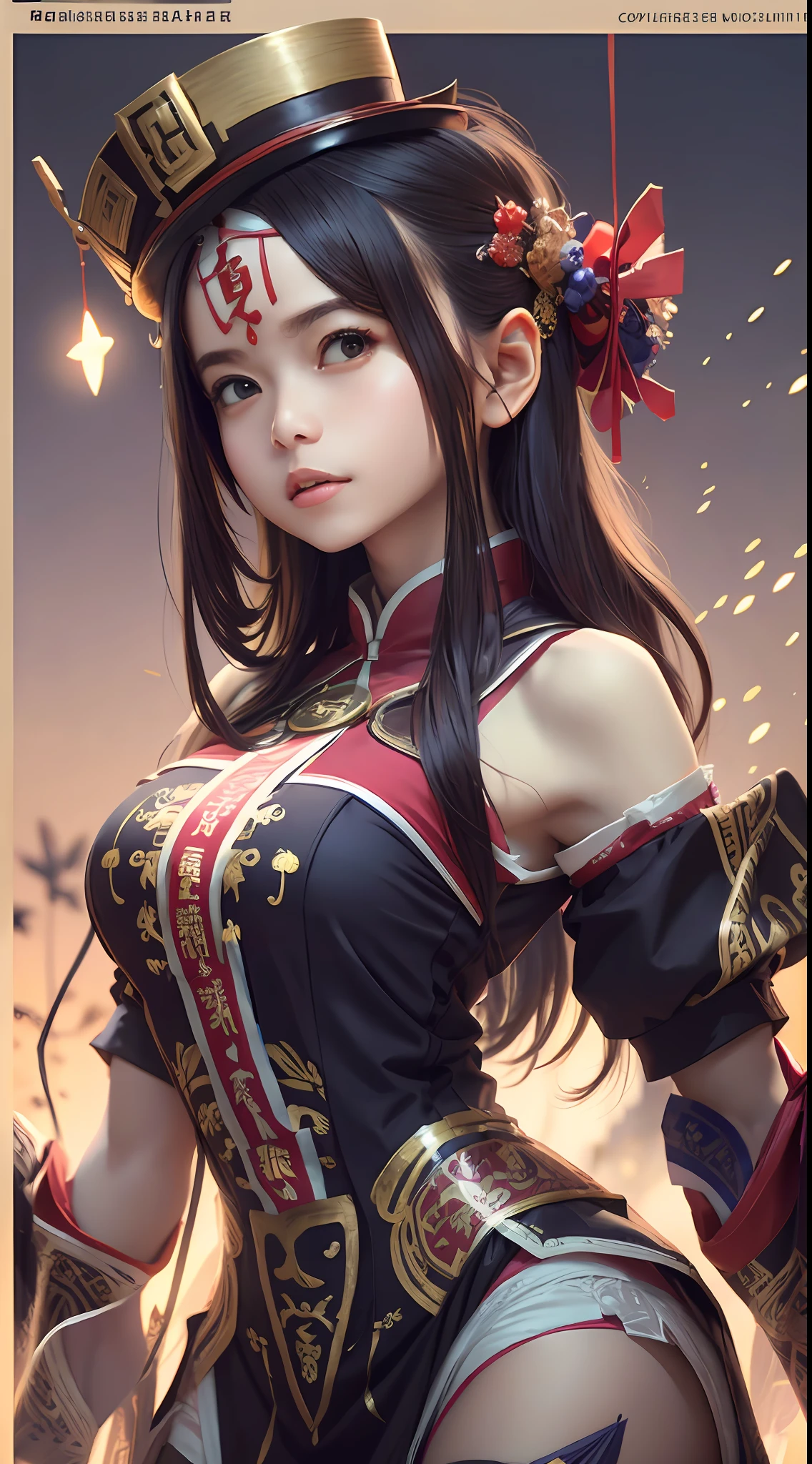 (qualidade superior, 8k, obra-prima: 1.3)), ((melhor qualidade)), ((Melhor textura de pele)), ((obra-prima)), (detalhado: 1.4) sharper: 1.2, NVIDIA RTX Ray Tracing, Beleza Corporal Perfeita: 1.4, obra-prima, 1menina Jiangshi, Jiangshi , garota vampira, Vampira sexy, vestes chinesas curtas, pouca roupa, Paper talisman with a Chinese entrapment spell hanging from his forehead, legs visible, Breasts Visible, Jiangshi women's typical Chinese dress, corpo voluptuoso, Pose sexy, Garota sexy, Linda, sozinho, cabelo preto, Peito Inferior, Luz_sorrir, folded arms, Seios enormes, decote nos seios, seios grandes e redondos, bunda grande, pernas grossas e torneadas, quadril largo, China antiga, China Imperial, noite, starly sky, Sky of stars, estrelas cadentes, pegue a chave, Chinese cemetery, alta resolução, Ultra realismo, Fotorealista.