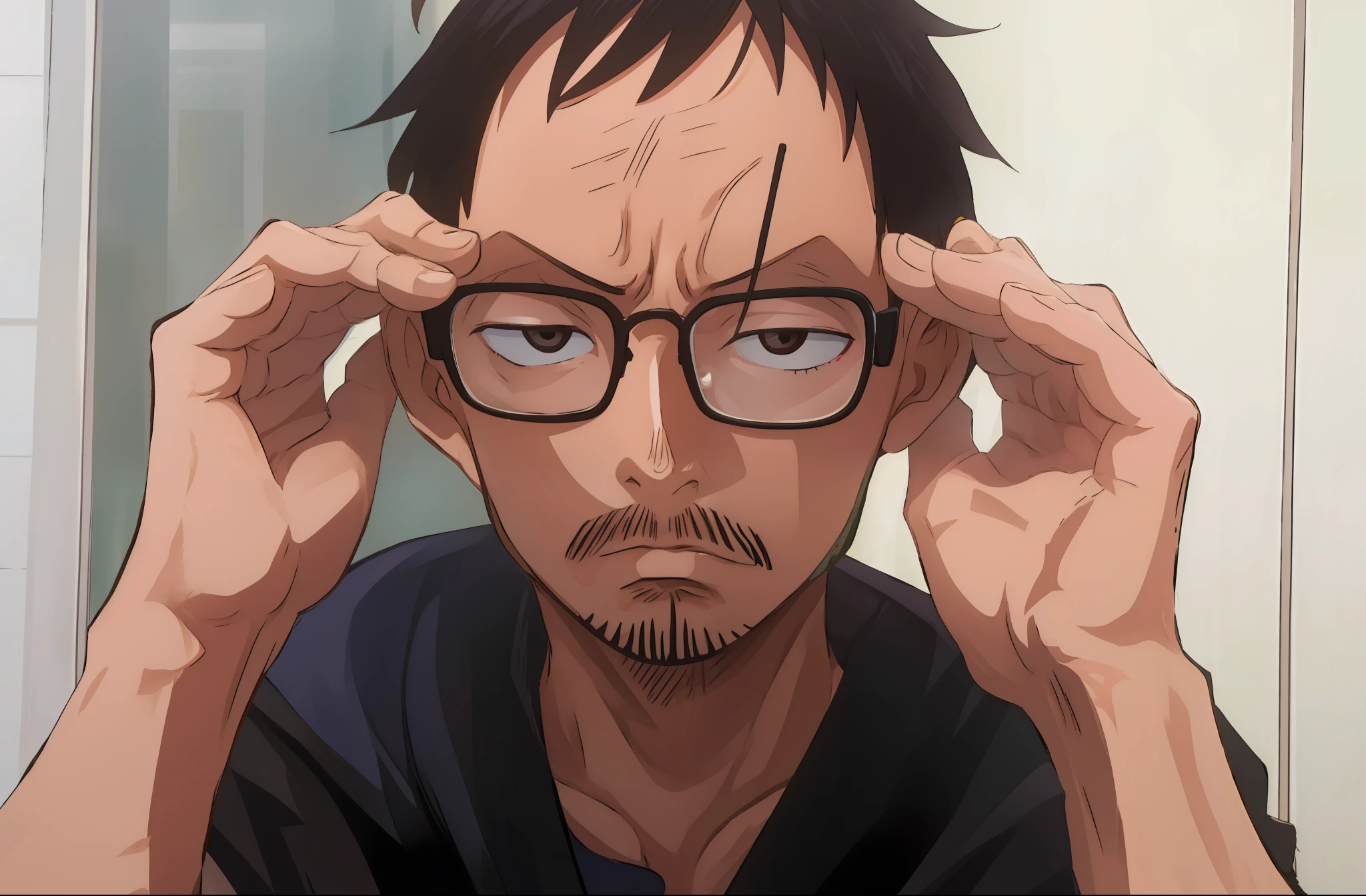 Top image quality、Middle-aged man、eye glasses、Eiichiro Oda Kaze