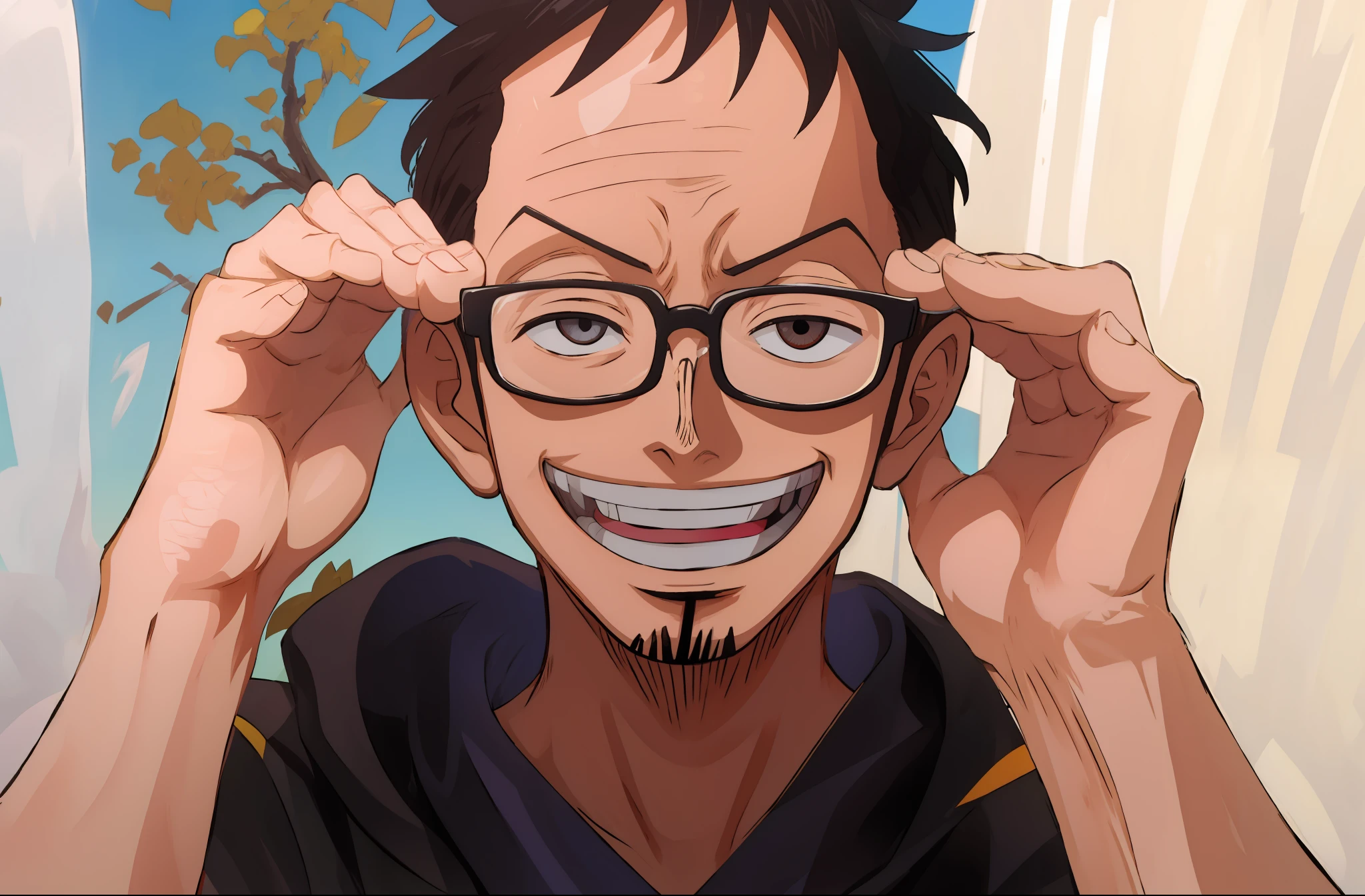 Top image quality、Middle-aged man、eye glasses、Laughing、Eiichiro Oda Kaze