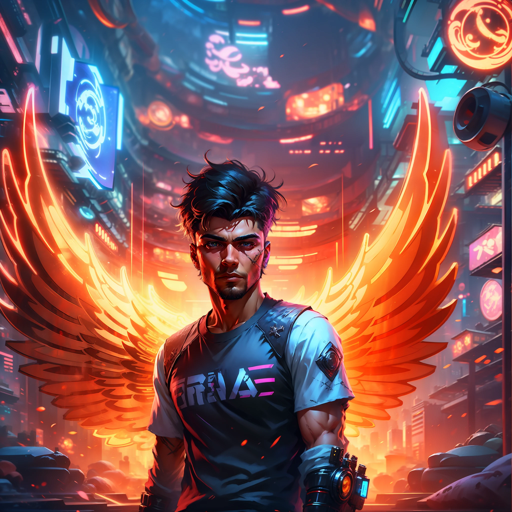 Change background cyberpunk handsome
boy, realistic face, 8k, ultra realistic