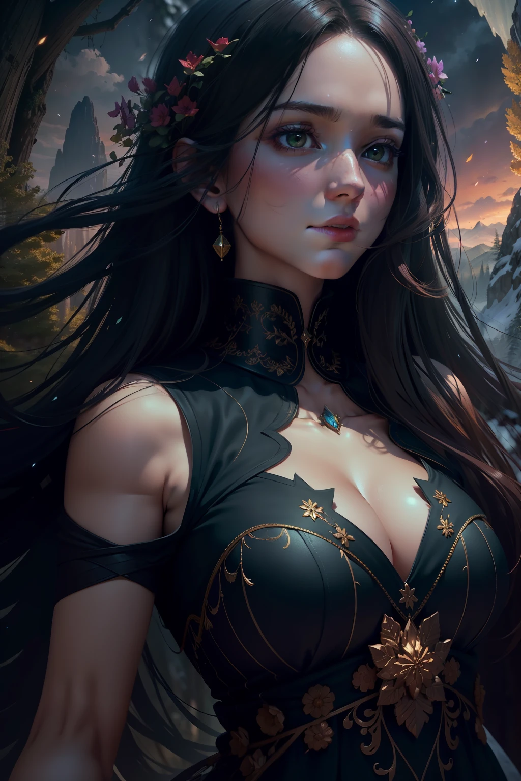Masterpiece, best quality, high quality, highly detailed CG unity 8k wallpaper beautiful landscape oil painting, award winning photography, bokeh, depth of field, HDR, bloom, chromatic aberration, photorealism, highly detailed, trending on artstation, on CGsociety Trending, intricate, high detail, dramatic, midjourney art and masterpiece, best quality, high quality, extremely detailed CG unity 8k wallpaper lush summer landscape with rolling green hills stretching towards the horizon, dotted with pink, yellow wildflowers, and purples, volumetric lighting and masterpiece, best quality, high quality, extremely detailed CG unity 8k wallpapers serene autumn landscape surrounded by trees in shades of golden yellow, fiery red and burnt orange. The crisp air is laced with the sweet aroma of fallen leaves and wood smoke. The ground is covered with a golden foliage that rustles underfoot. In the distance a golden mountain rises, volumetric lighting and a masterpiece, best quality, high quality, extremely detailed CG unity 8k wallpaper breathtaking winter landscape covered in a golden mantle creating a glittering A world of glowing white and gold. Tall evergreen trees are tall and proud, their branches are crushed by heavy snow, volumetric lighting and masterpiece, best quality, high quality, extremely detailed CG unity 8k wallpaper a vibrant spring landscape full of new life and colors. Rolling hills covered in a green carpet, dotted with delicate wildflowers in shades of pink, purple and yellow, stereoscopic lighting --auto