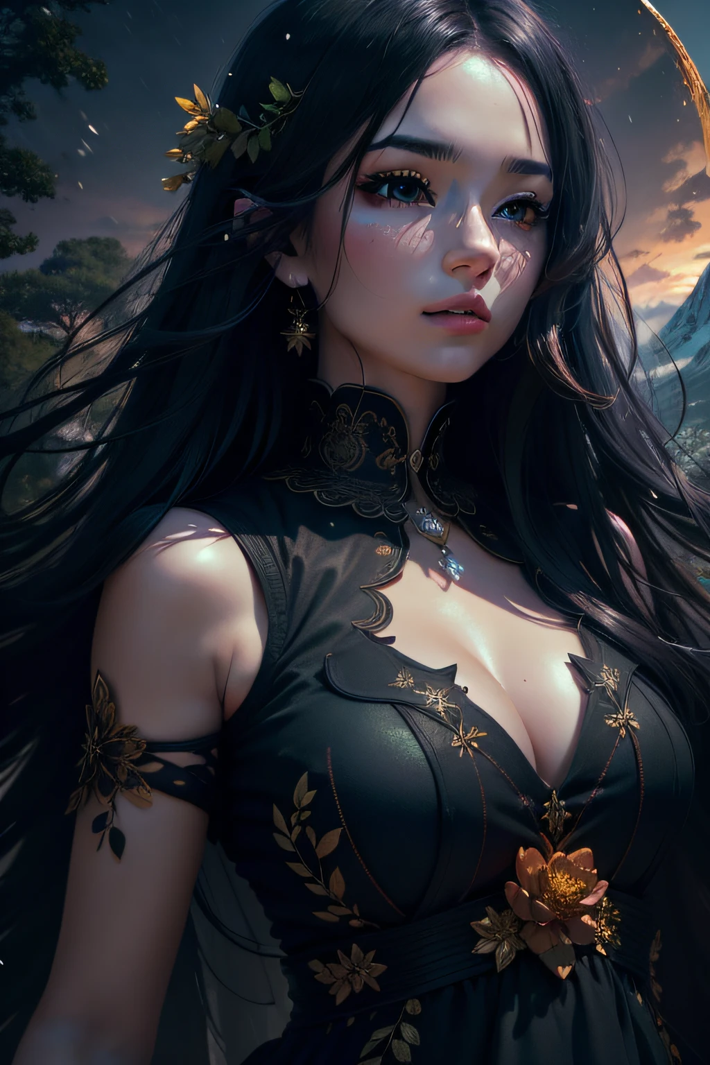 Masterpiece, best quality, high quality, highly detailed CG unity 8k wallpaper beautiful landscape oil painting, award winning photography, bokeh, depth of field, HDR, bloom, chromatic aberration, photorealism, highly detailed, trending on artstation, on CGsociety Trending, intricate, high detail, dramatic, midjourney art and masterpiece, best quality, high quality, extremely detailed CG unity 8k wallpaper lush summer landscape with rolling green hills stretching towards the horizon, dotted with pink, yellow wildflowers, and purples, volumetric lighting and masterpiece, best quality, high quality, extremely detailed CG unity 8k wallpapers serene autumn landscape surrounded by trees in shades of golden yellow, fiery red and burnt orange. The crisp air is laced with the sweet aroma of fallen leaves and wood smoke. The ground is covered with a golden foliage that rustles underfoot. In the distance a golden mountain rises, volumetric lighting and a masterpiece, best quality, high quality, extremely detailed CG unity 8k wallpaper breathtaking winter landscape covered in a golden mantle creating a glittering A world of glowing white and gold. Tall evergreen trees are tall and proud, their branches are crushed by heavy snow, volumetric lighting and masterpiece, best quality, high quality, extremely detailed CG unity 8k wallpaper a vibrant spring landscape full of new life and colors. Rolling hills covered in a green carpet, dotted with delicate wildflowers in shades of pink, purple and yellow, stereoscopic lighting --auto
