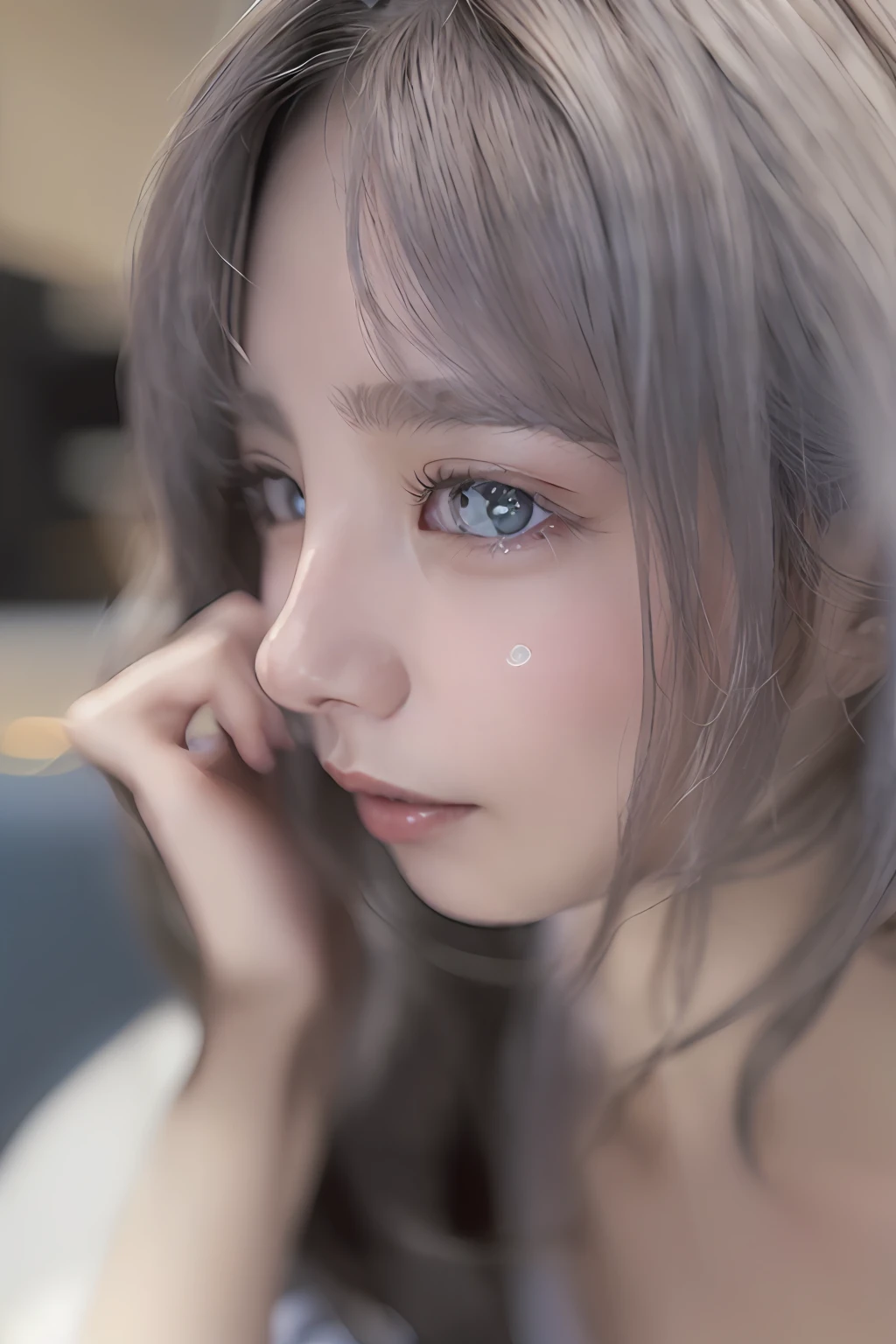 (8K、RAW、proffesional、top-quality、masterpiece:1.2)、(realisitic、Photorealsitic:1.37)、The ultra-detailliert、(portlate)、(Highest Detail Skin:1.2)、(Highest Detail Face:1.2)、cinematlic lighting、1girll、s Office